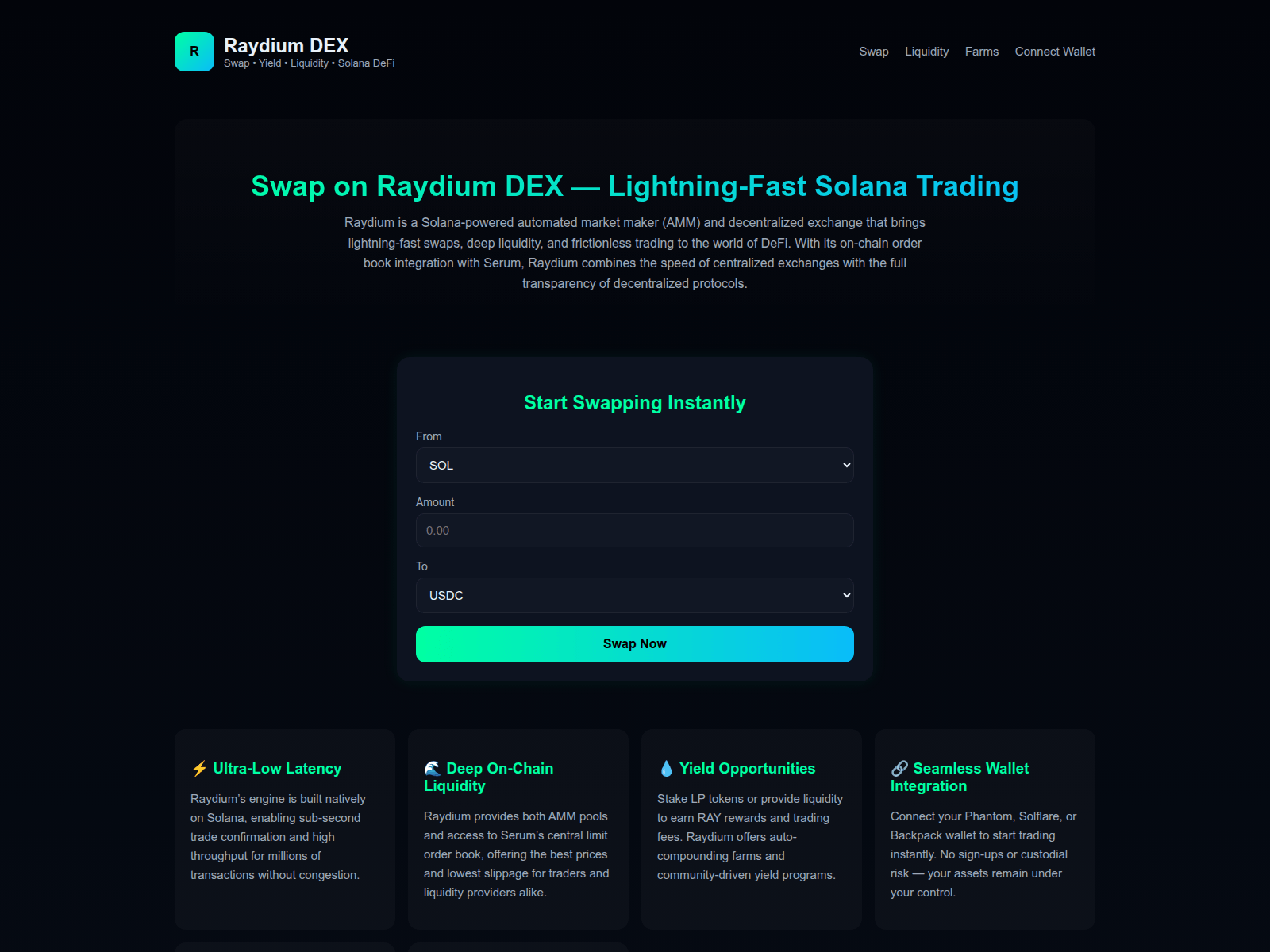 Screenshot of access-swap-raydium.pages.dev
