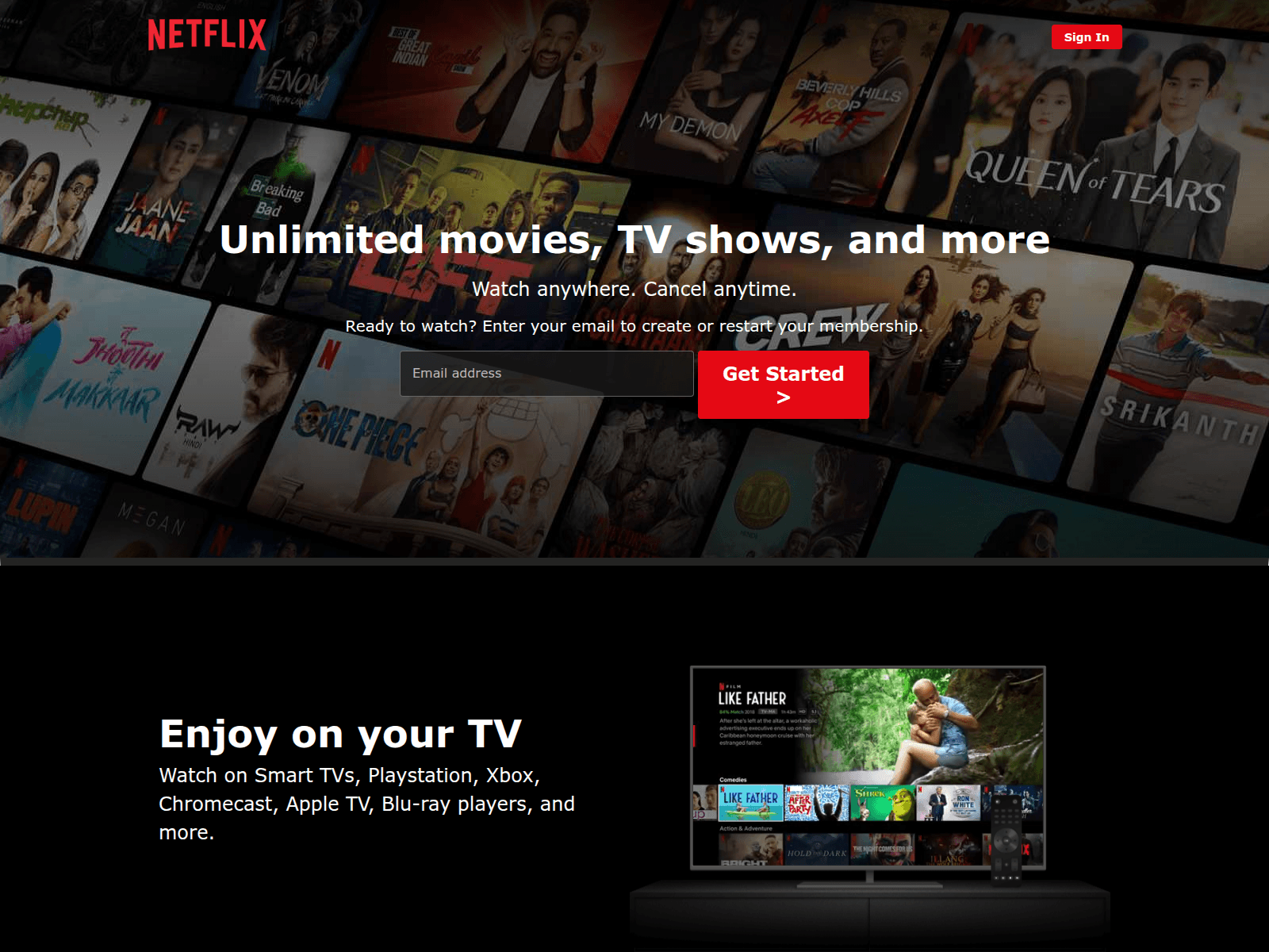 Screenshot of p7-netflic-clone.netlify.app