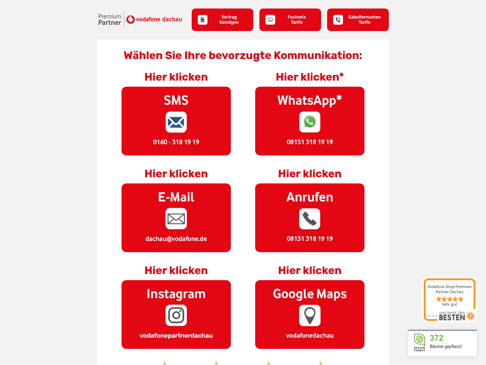 Screenshot of vodafone-dachau.de