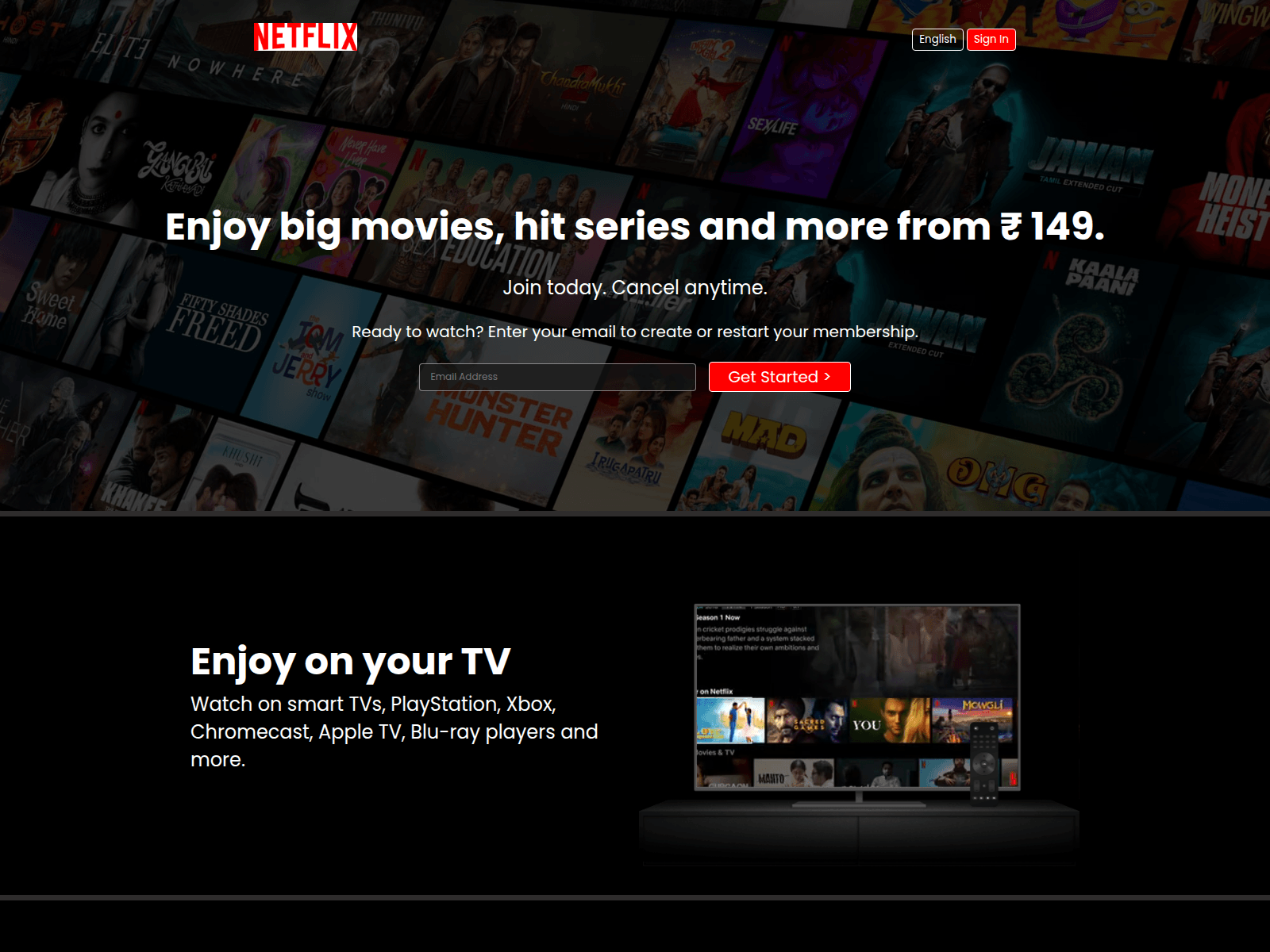 Screenshot of netflix-clone-cyan-delta.vercel.app