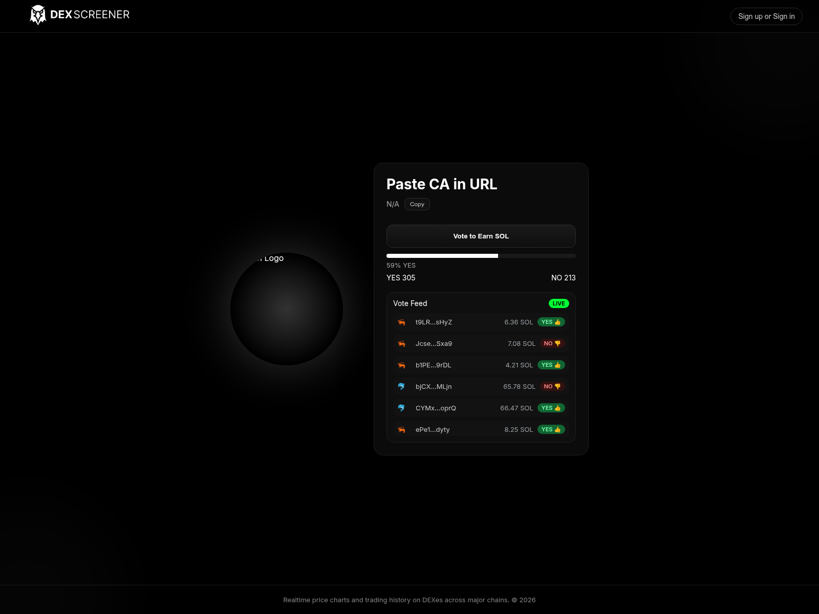 Screenshot of trendingspot.dexscreener.exchange