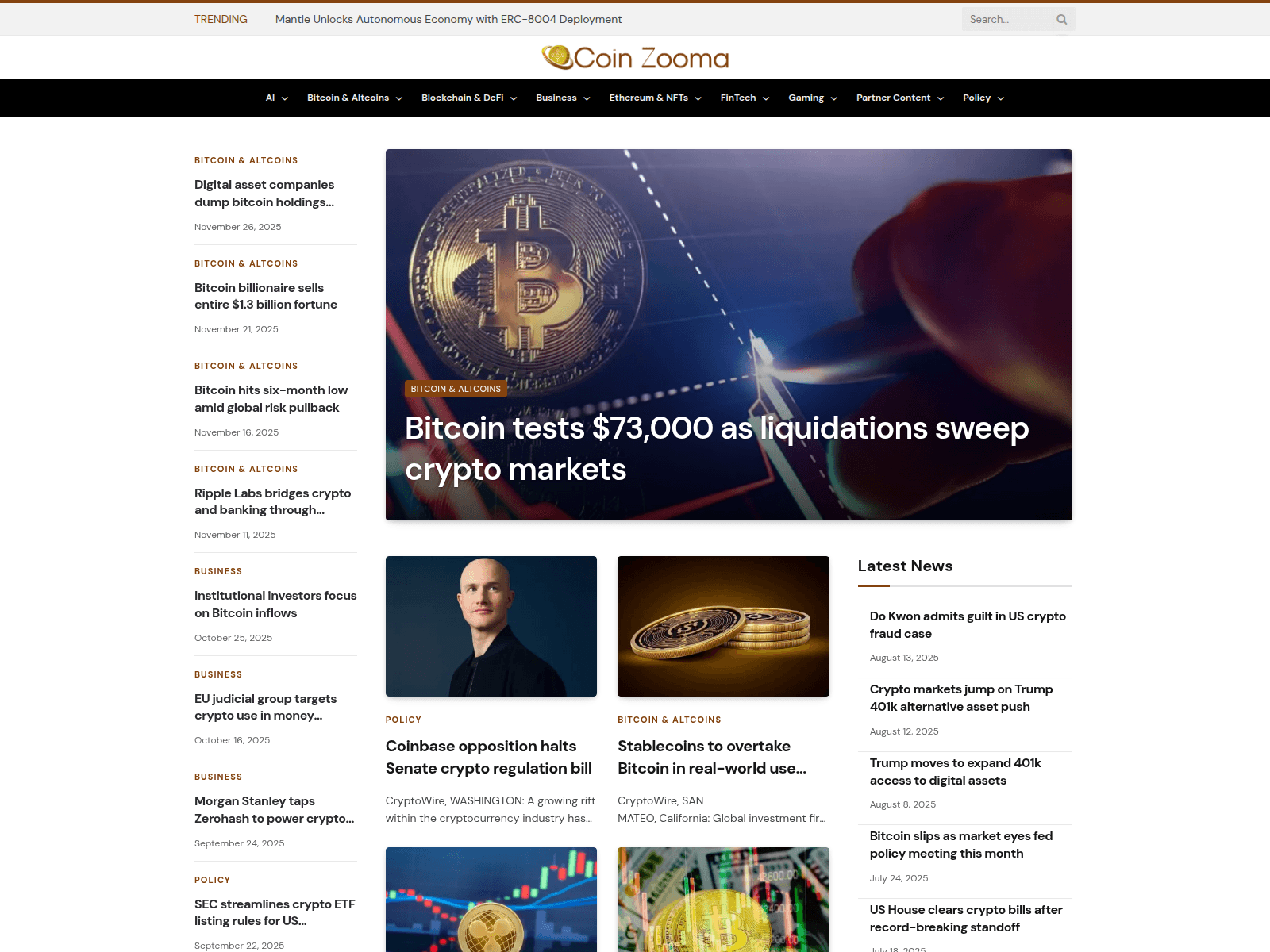 Screenshot of coinzooma.com