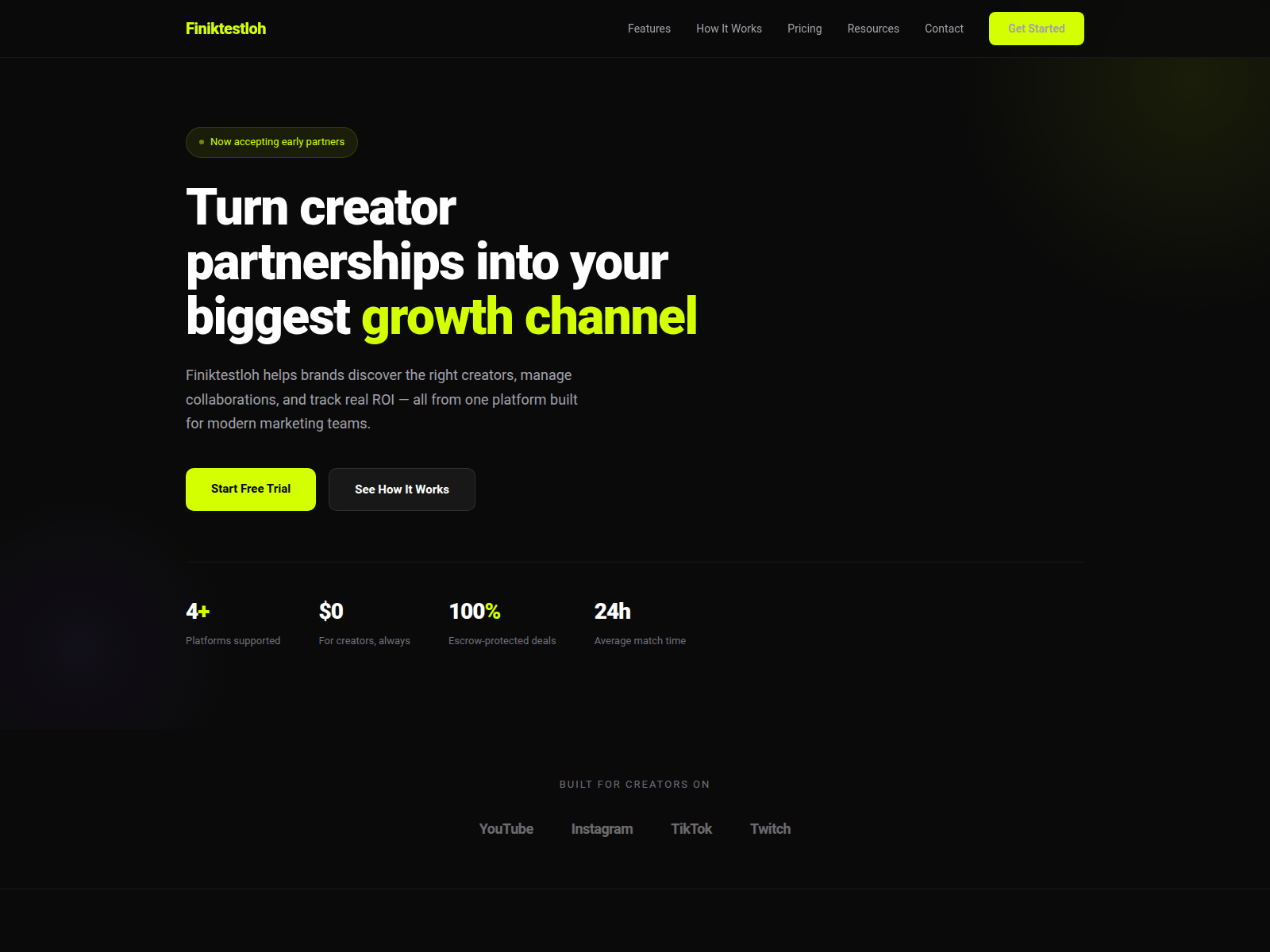 Screenshot of finiktestloh.xyz