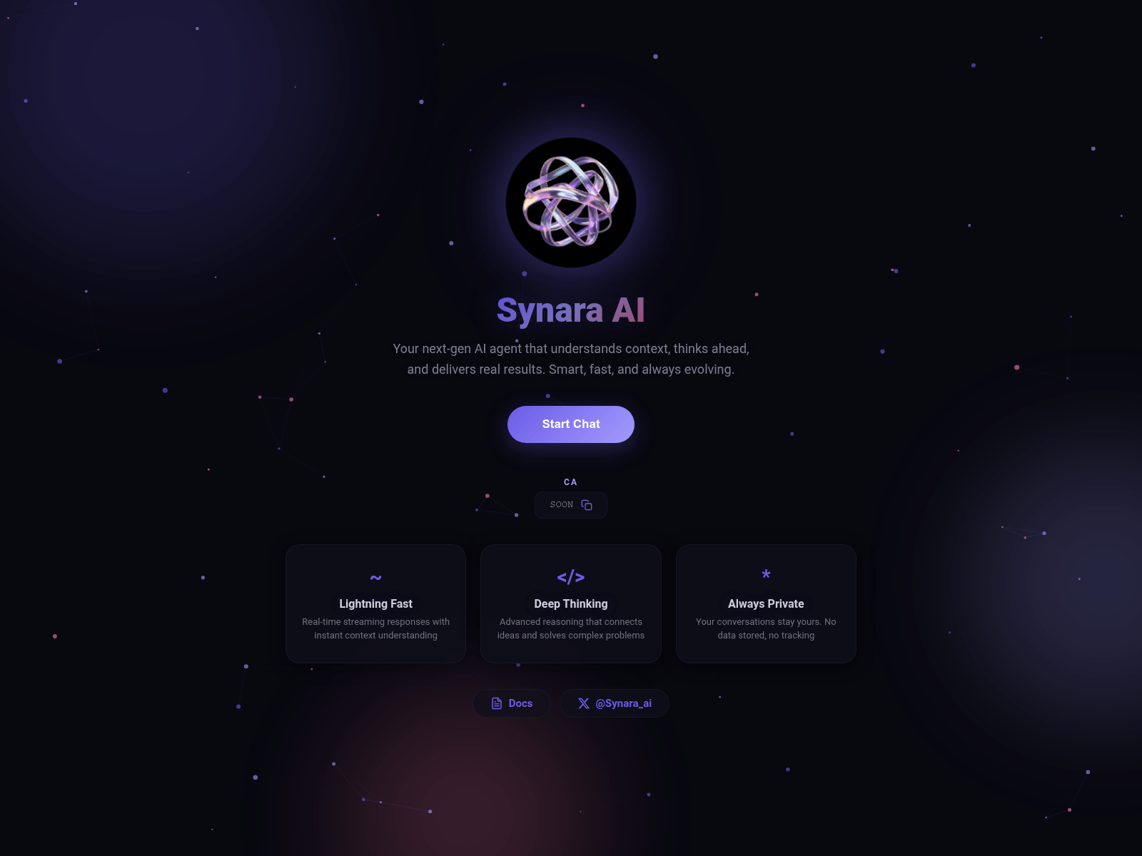 Screenshot of synara-ai.xyz