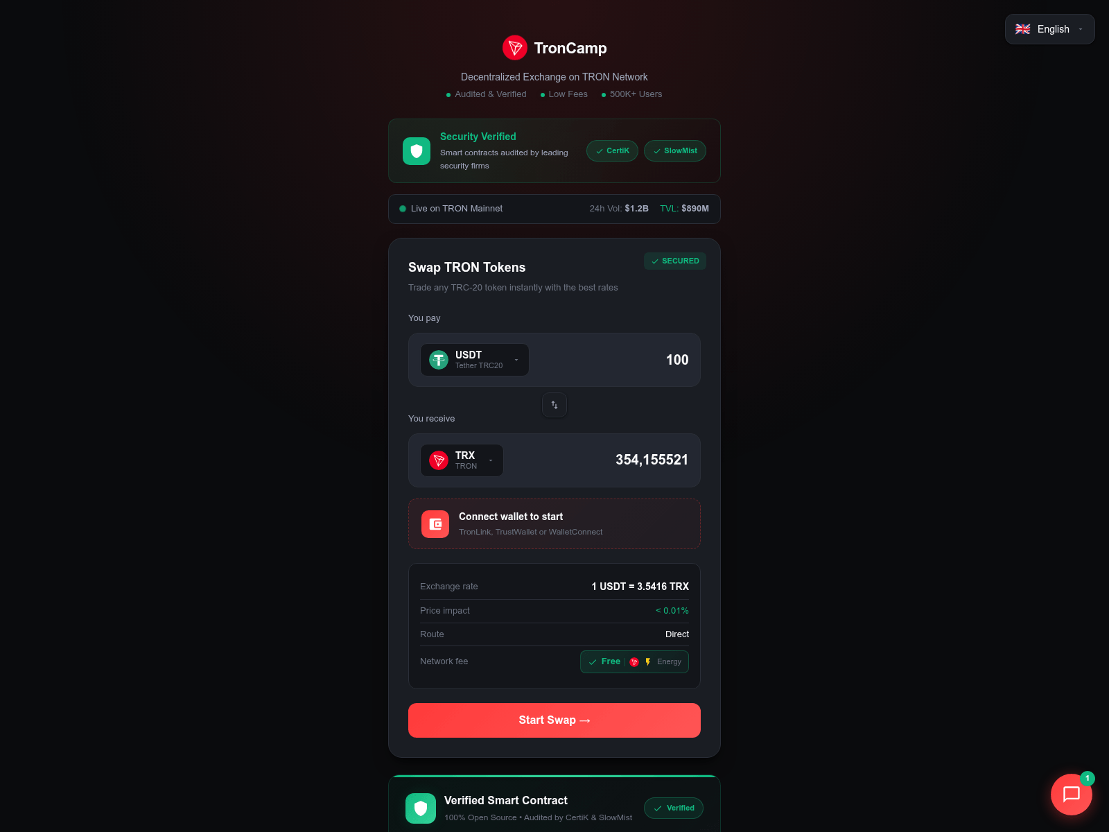 Screenshot of troncamp.net