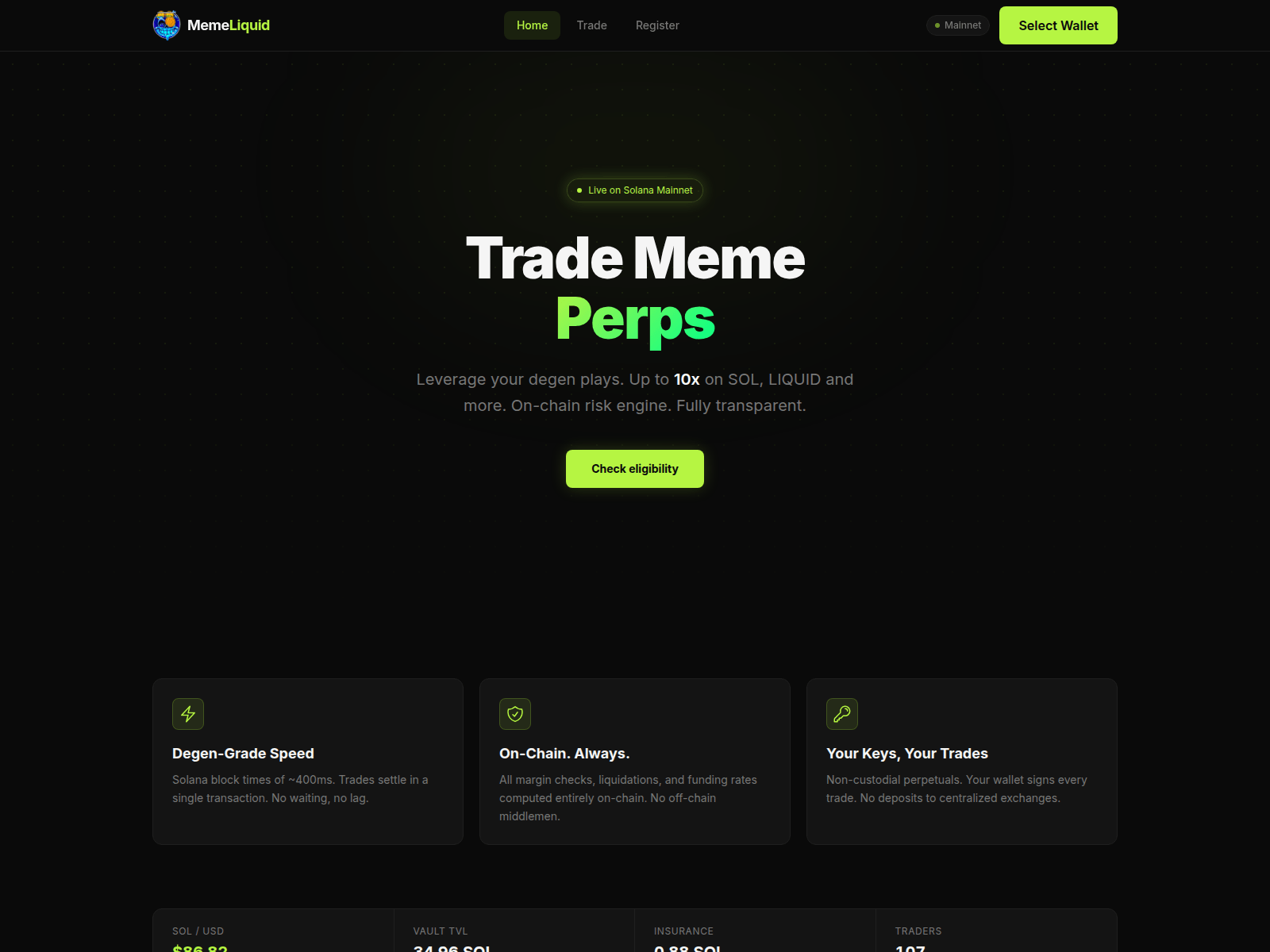 Screenshot of memeliquid.net