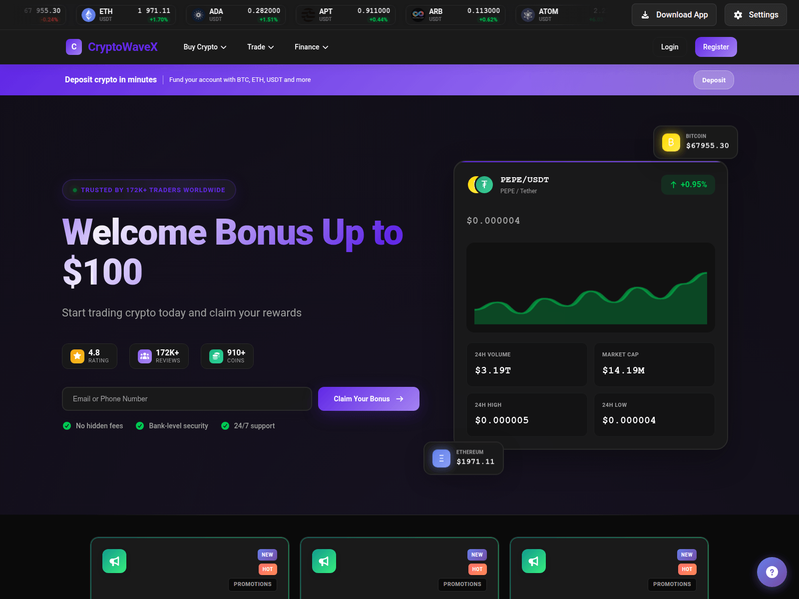 Screenshot of cryptowavex.com