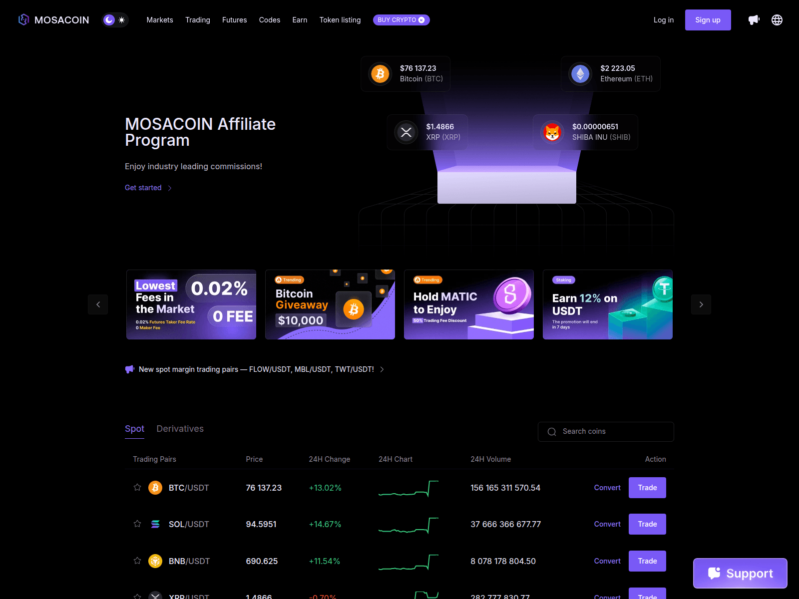 Screenshot of mosacoin.com