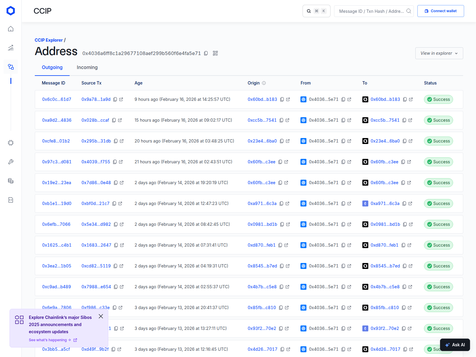 Screenshot of ccip-d68wjjh5c-chainlinklabs.vercel.app