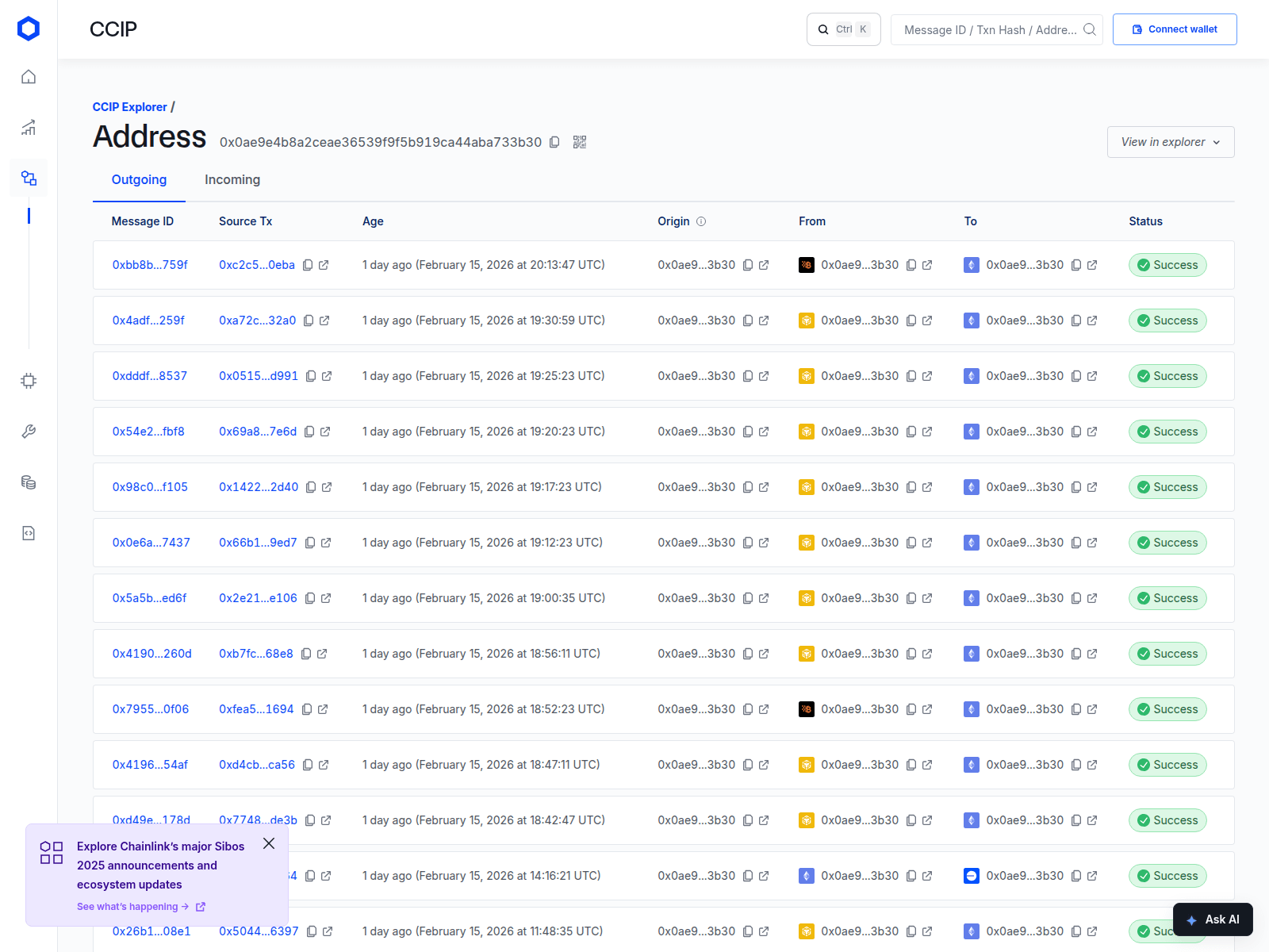 Screenshot of ccip-crr19zi43-chainlinklabs.vercel.app