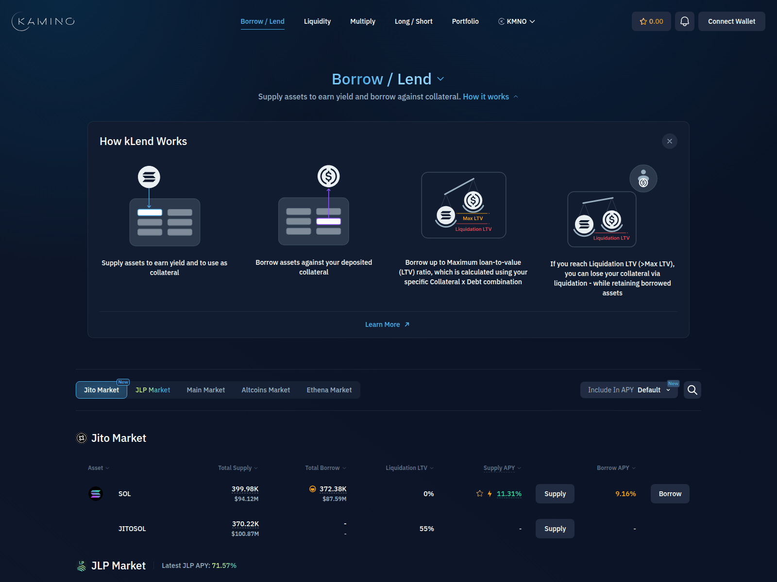 Screenshot of appkaminofinance-earn-lend.pages.dev