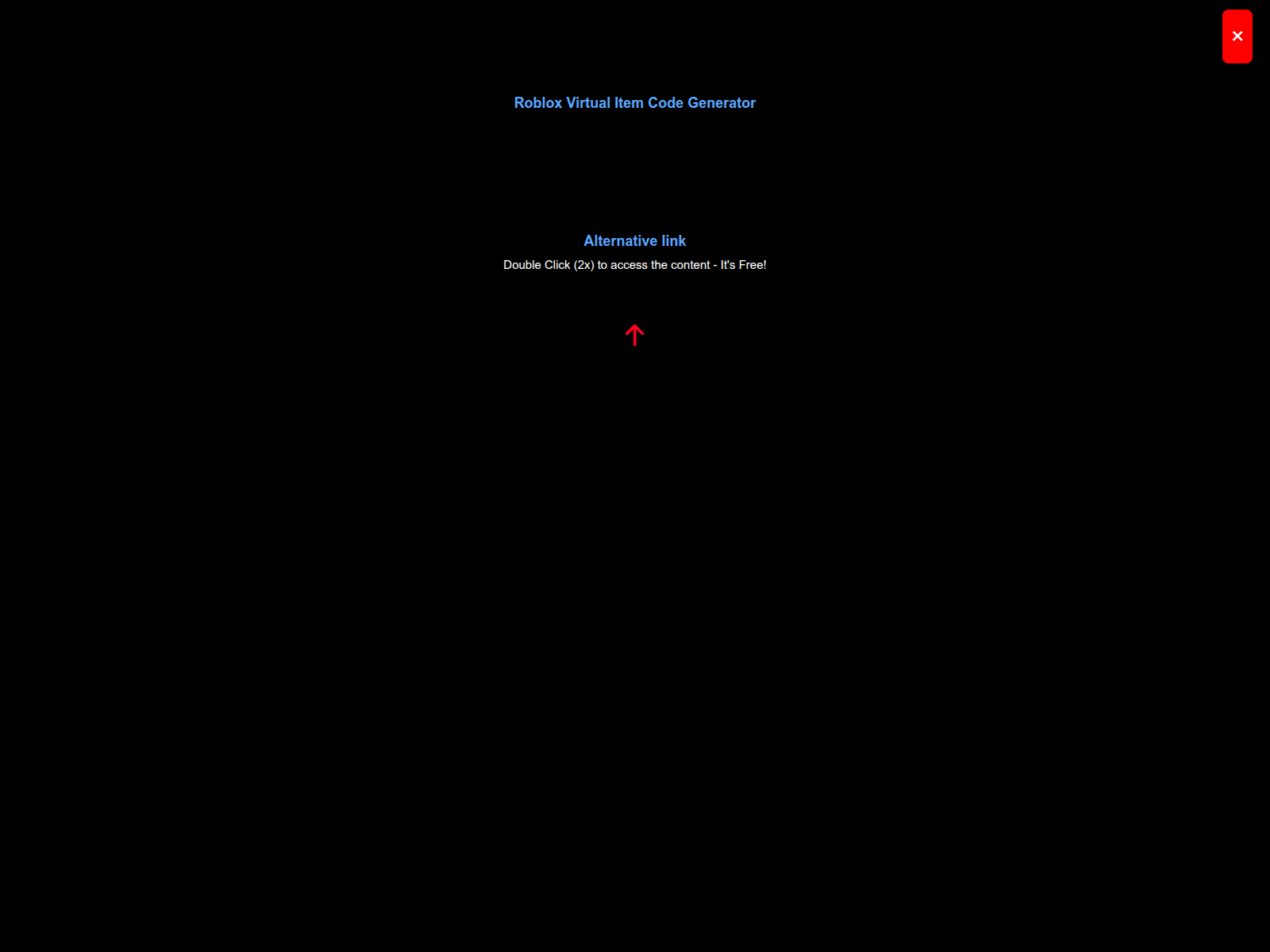 Screenshot of robloxvirtualitemcodegenerator.pages.dev