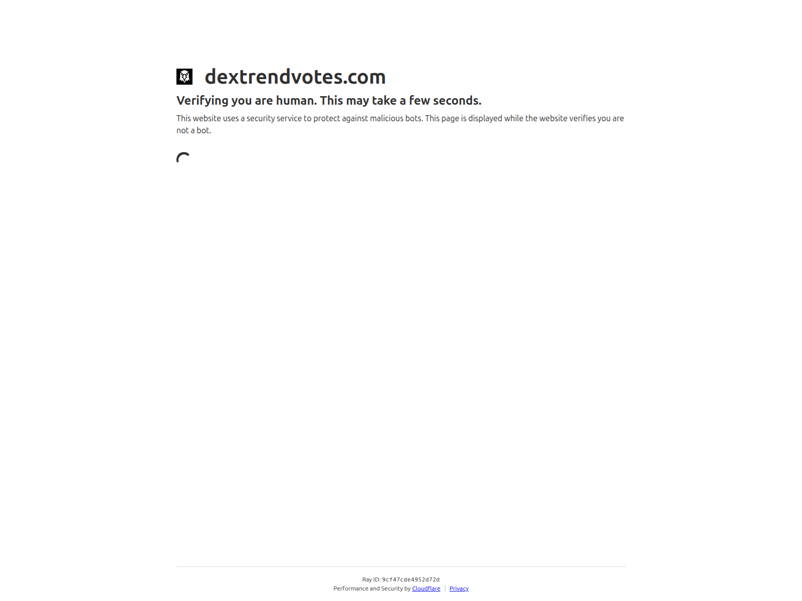 Screenshot of dextrendvotes.com