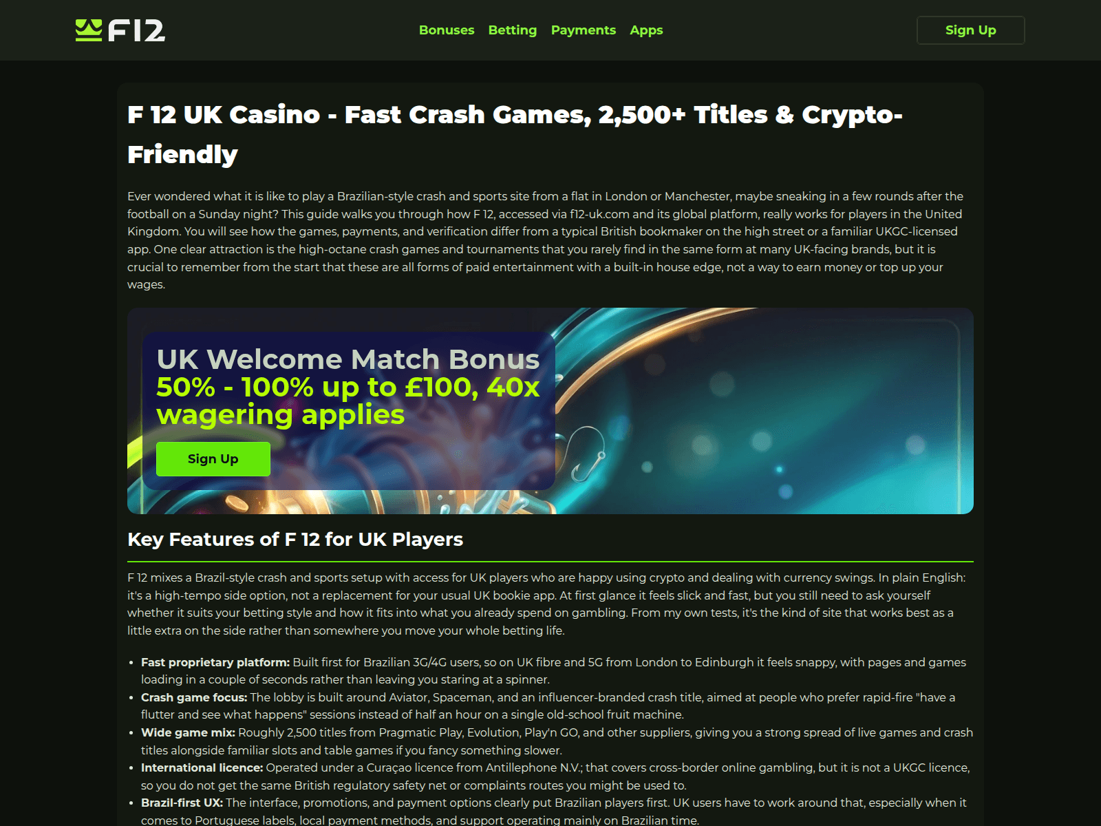 Screenshot of f12-uk.com