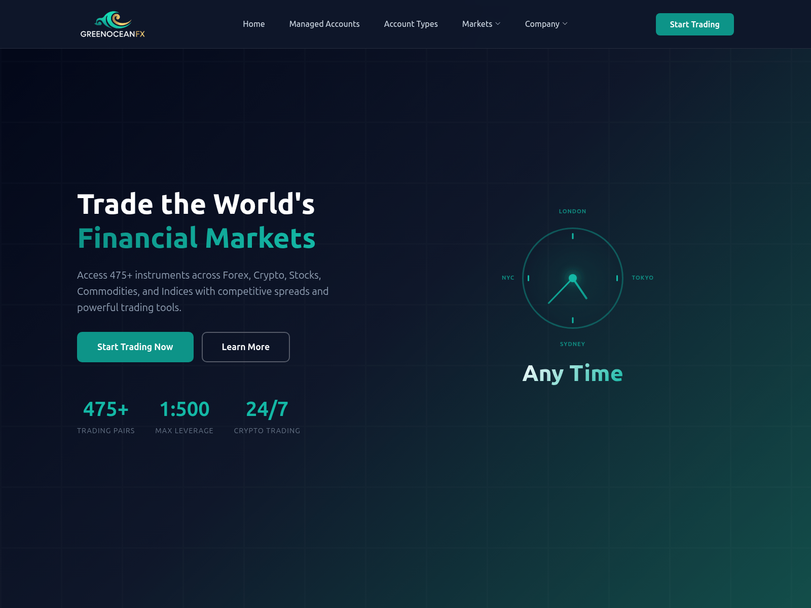 Screenshot of greenoceanfx.com