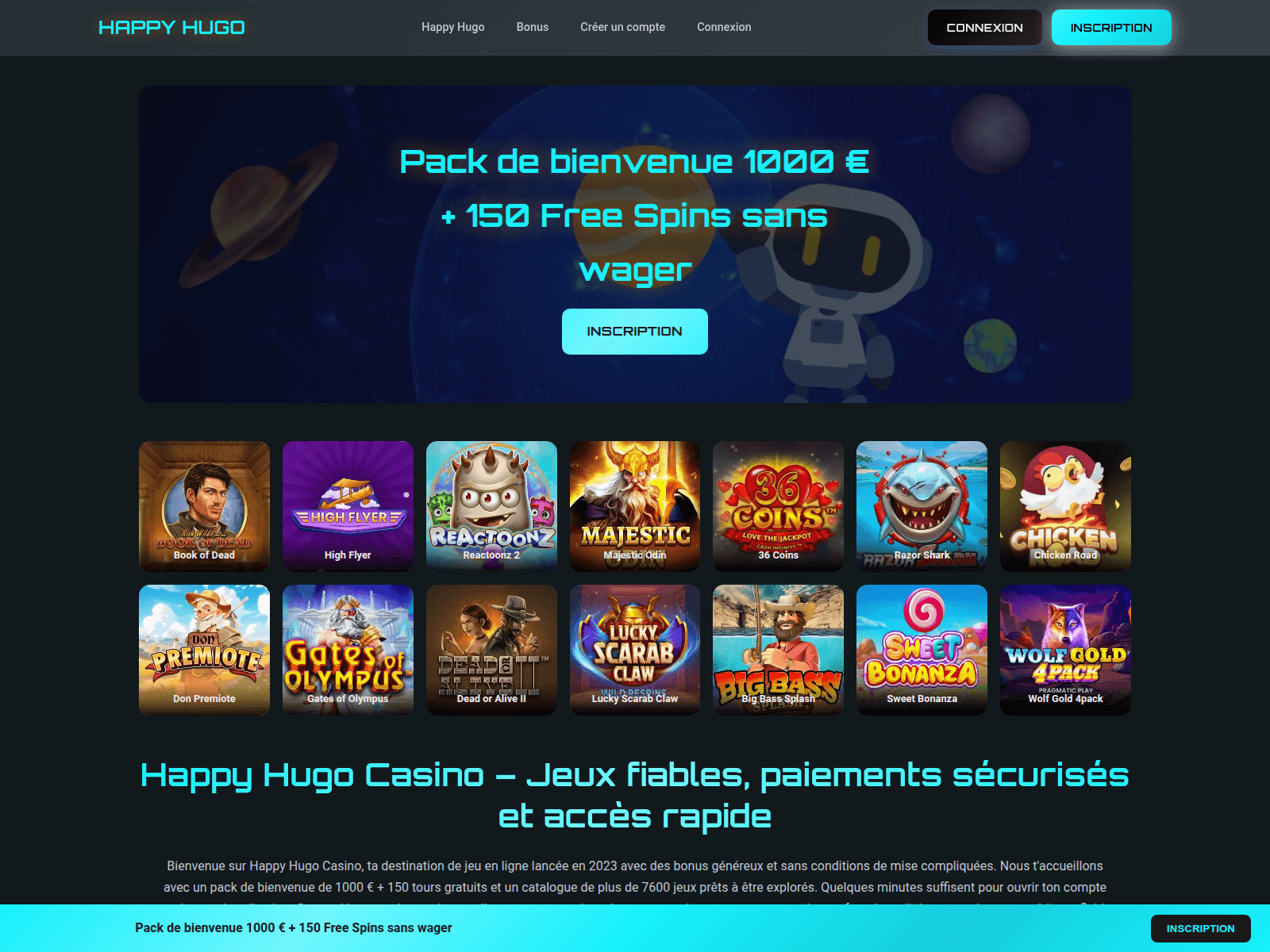 Screenshot of happyhugocasino-eu.com