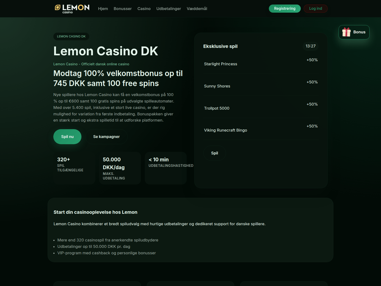 Screenshot of lemoncasino-dk.com