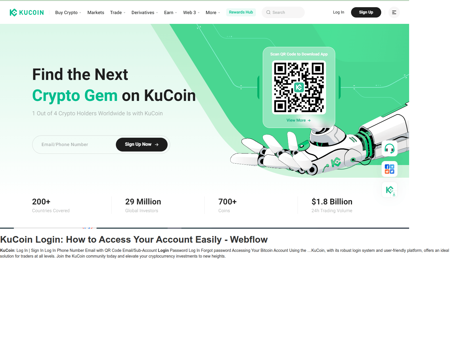 Screenshot of koiqeenloginz.webflow.io