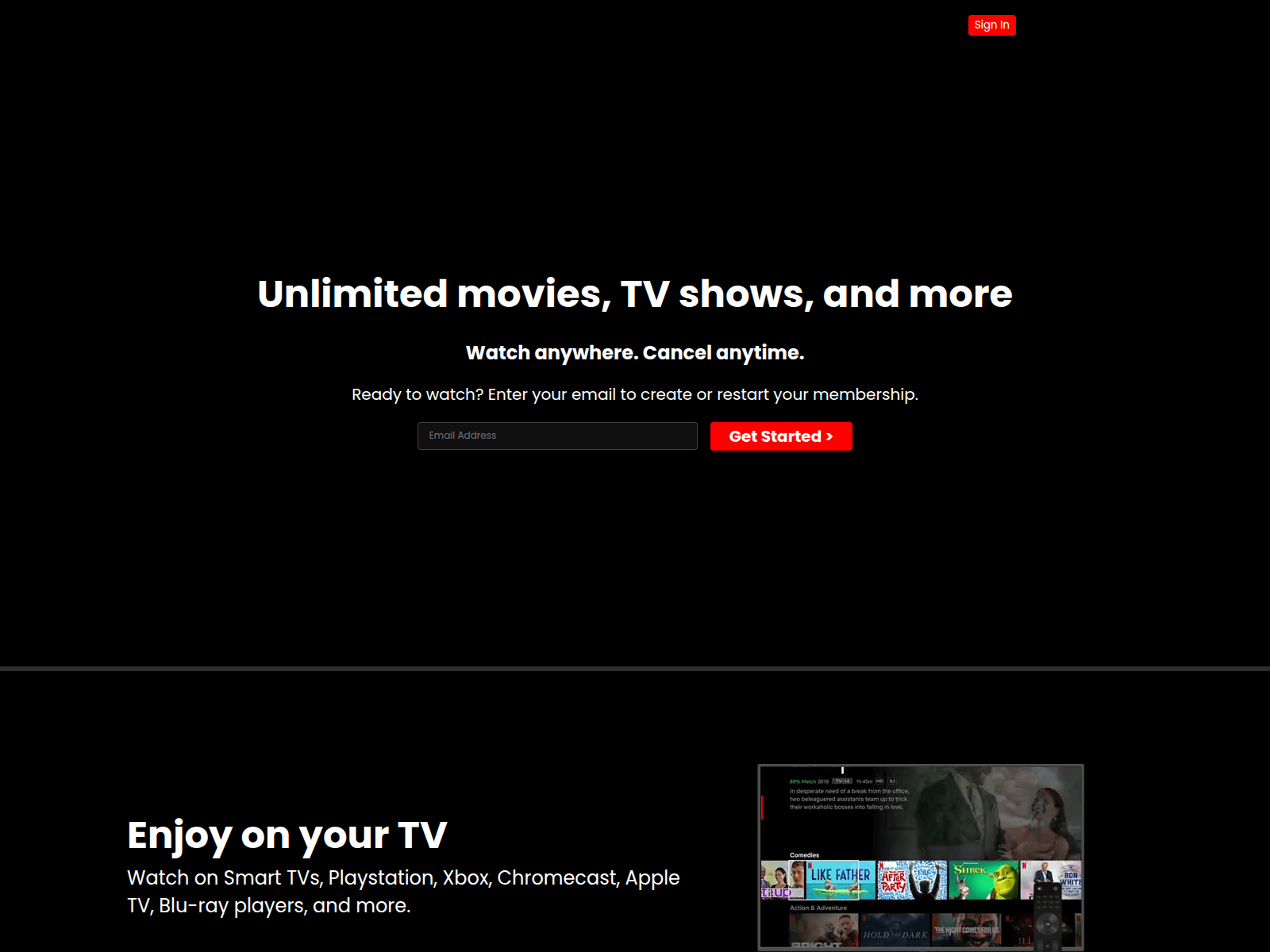Screenshot of netflix-clone-cyan-six.vercel.app