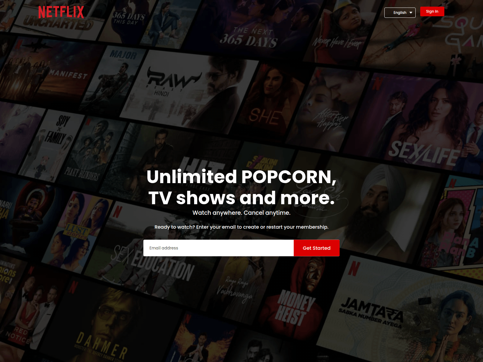 Screenshot of netflix-landing-page-one-kohl.vercel.app