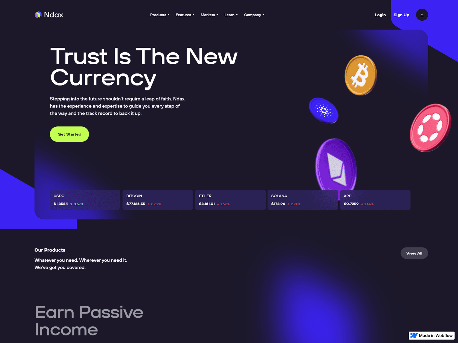 Screenshot of portal-sso---ndax-cdn-nav-r---oauth.webflow.io