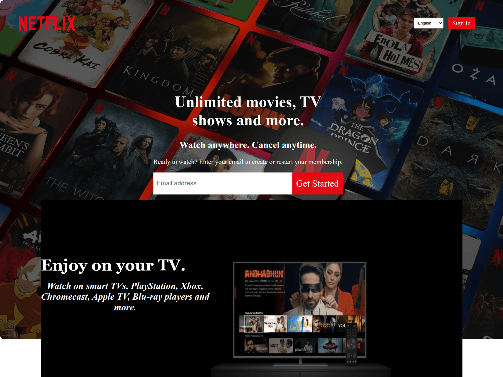 Screenshot of cinestream-clone.netlify.app
