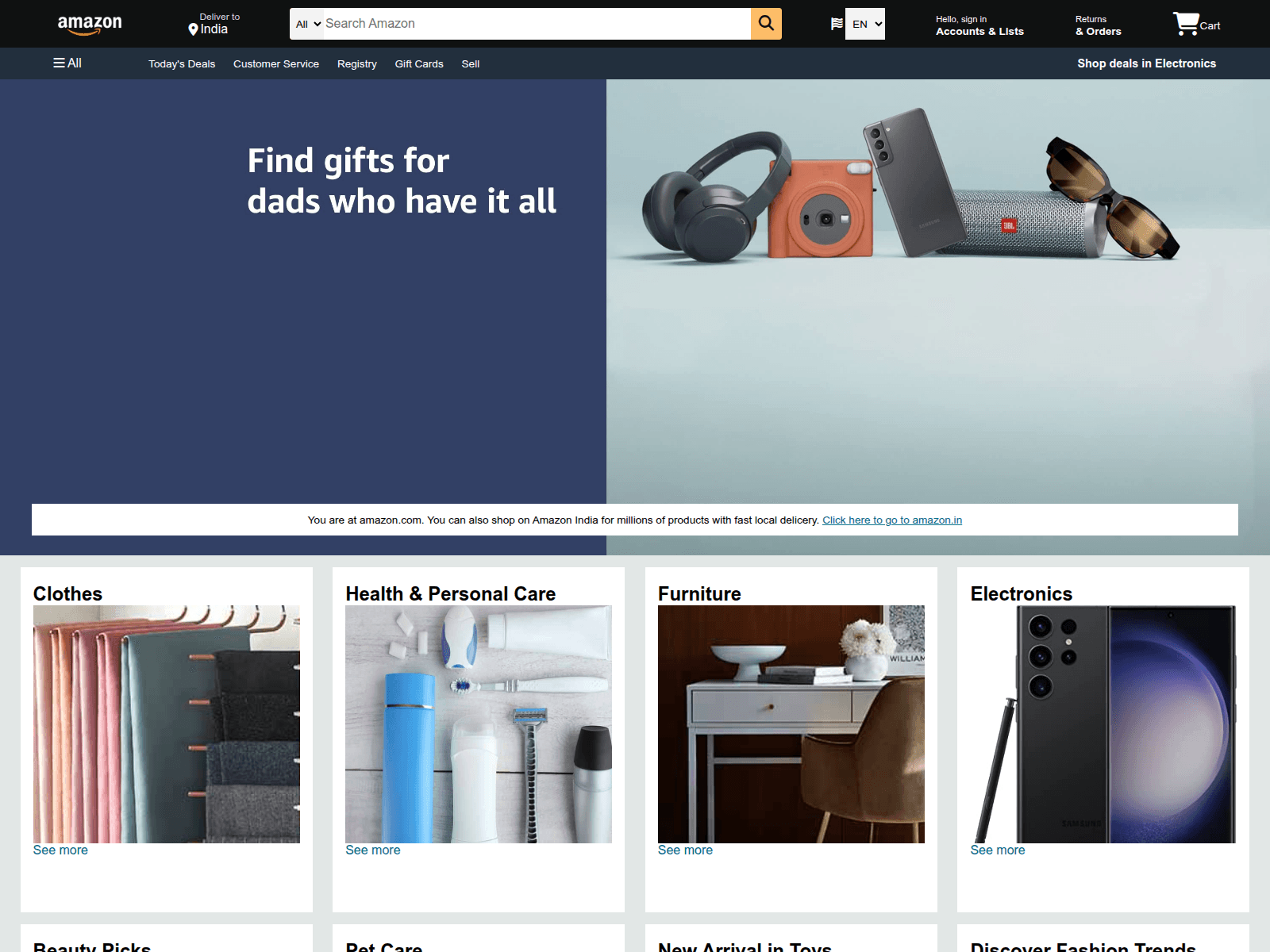 Screenshot of amazon-clone-wine-iota.vercel.app