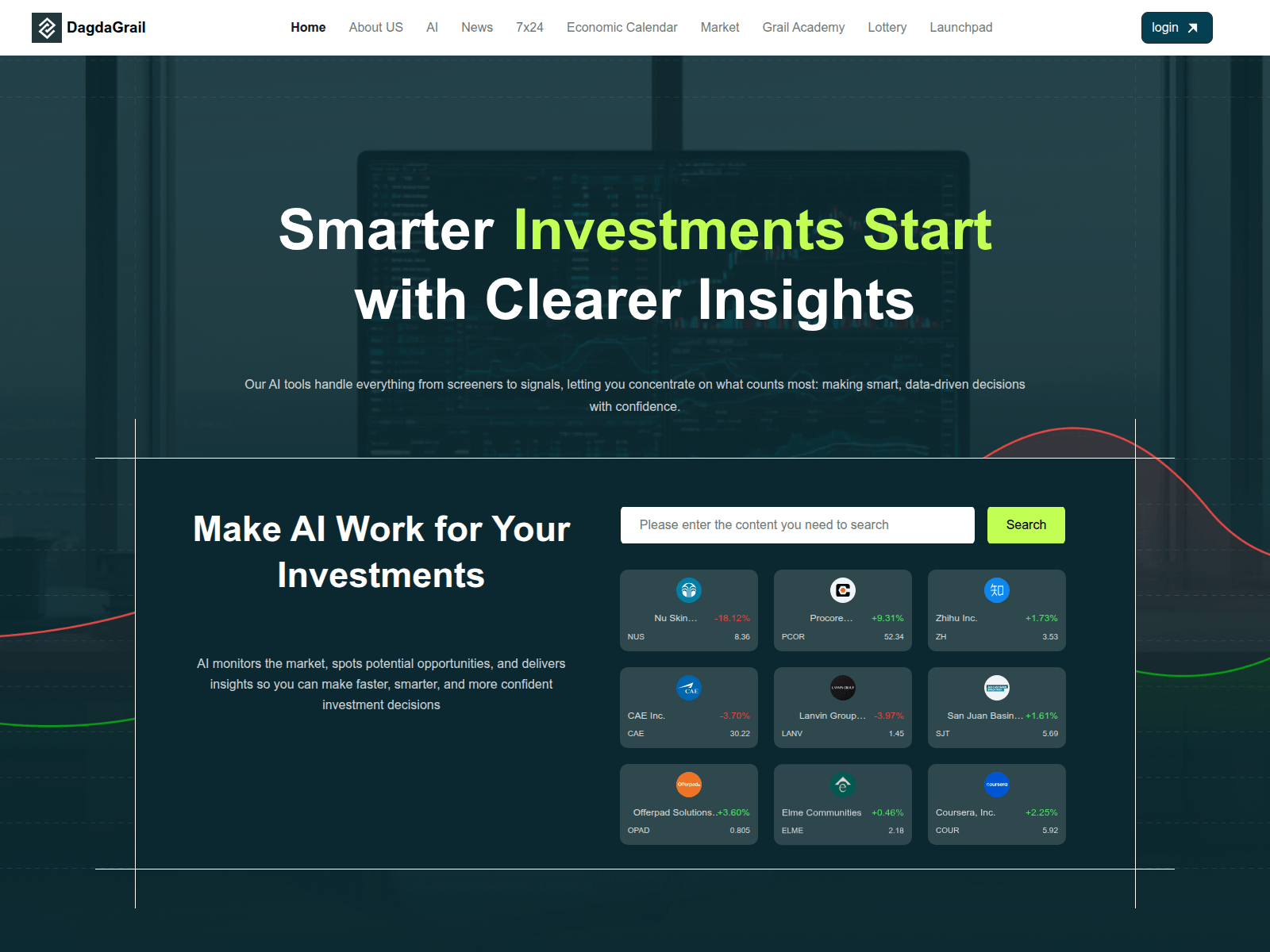 Screenshot of dagdagrail.com