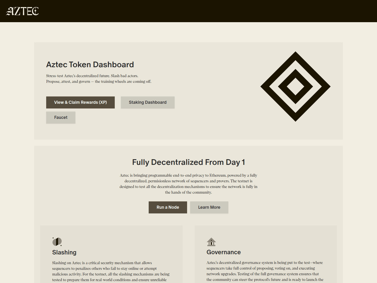 Screenshot of aztec-network.live