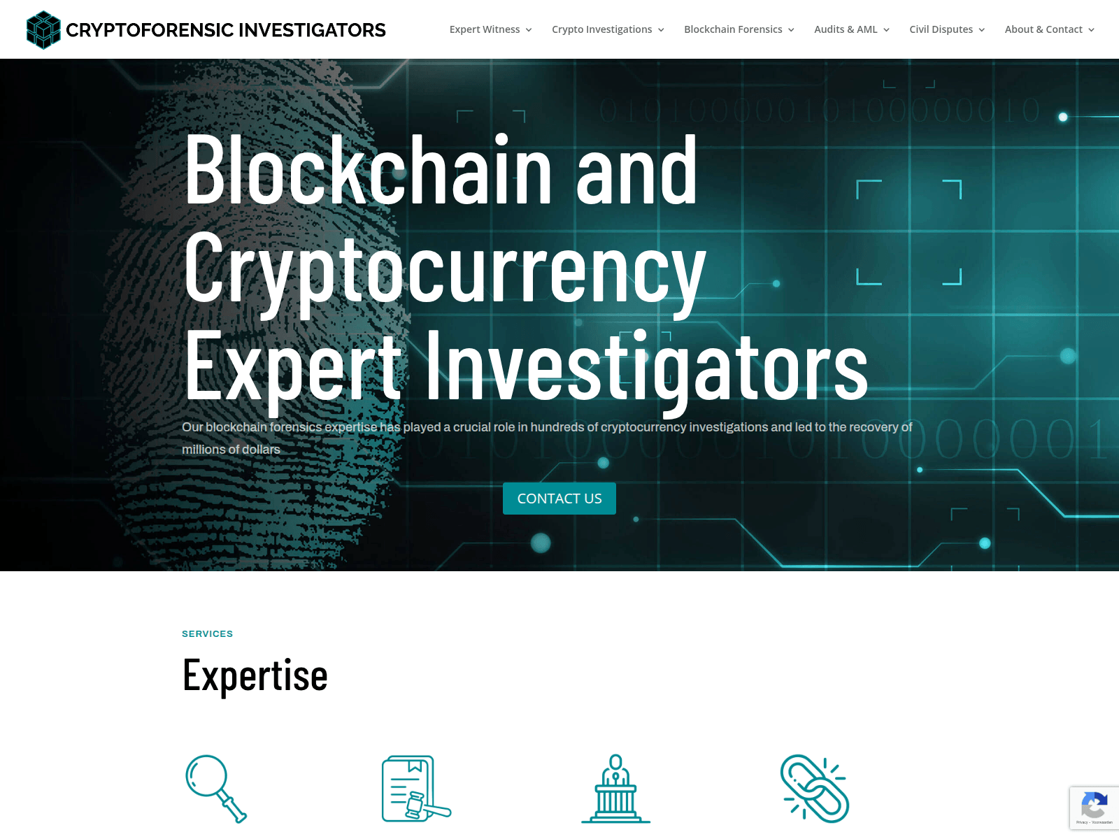 Screenshot of cryptoforensic.email