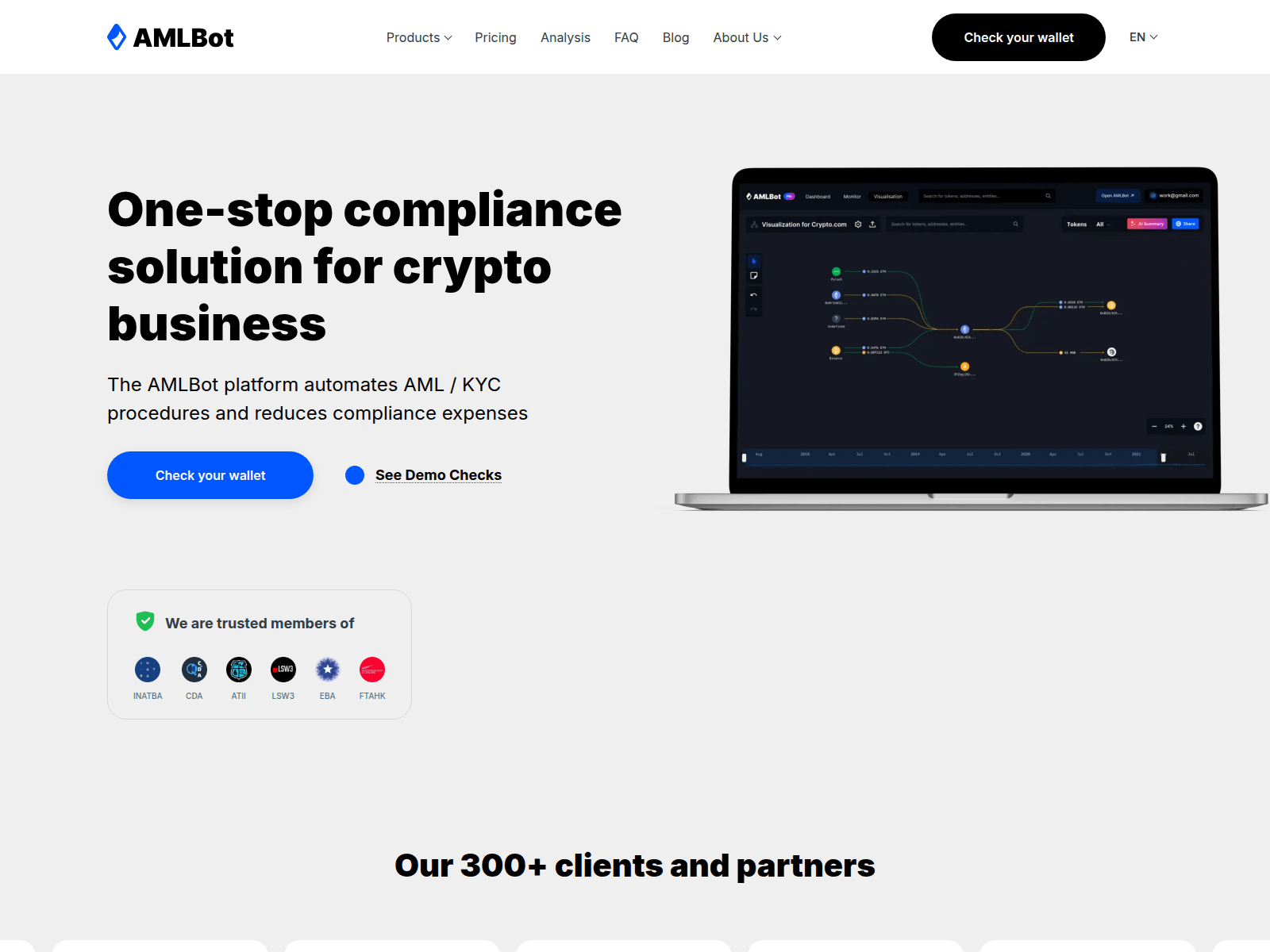 Screenshot of amlbots.xyz