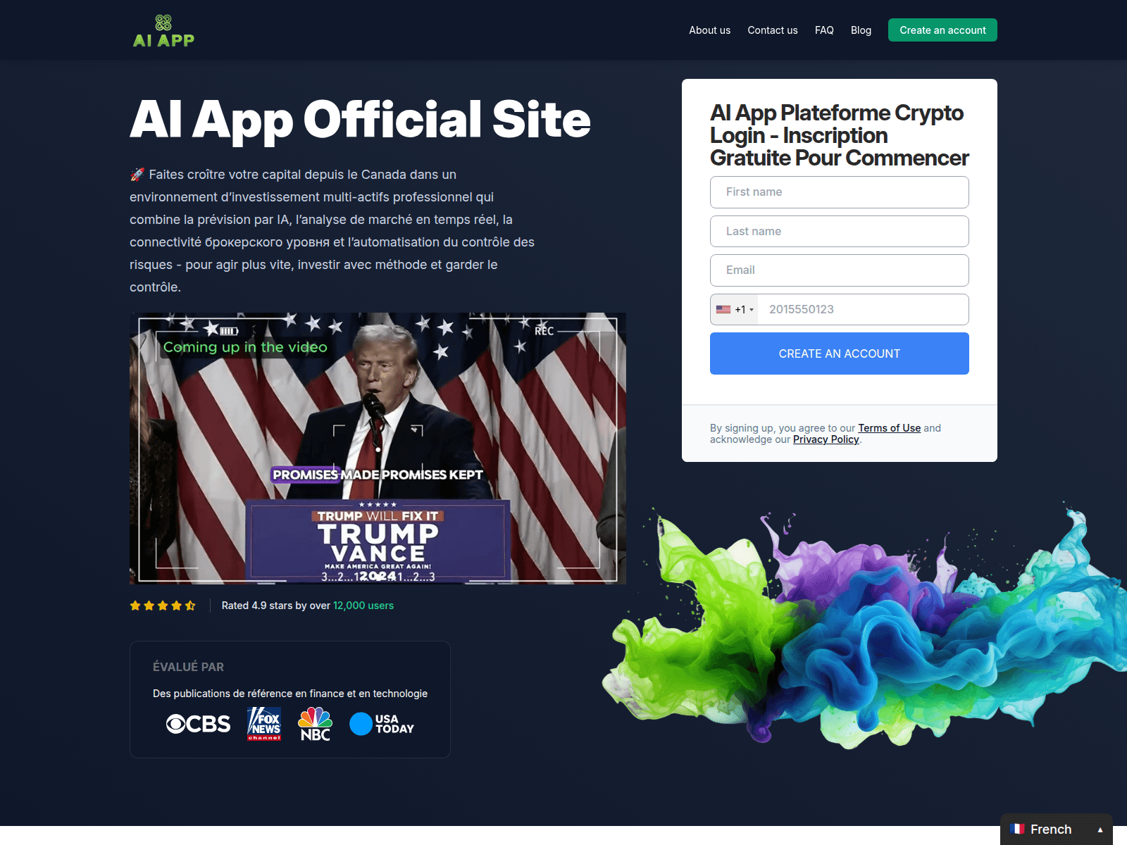 Screenshot of ai-app-crypto.com