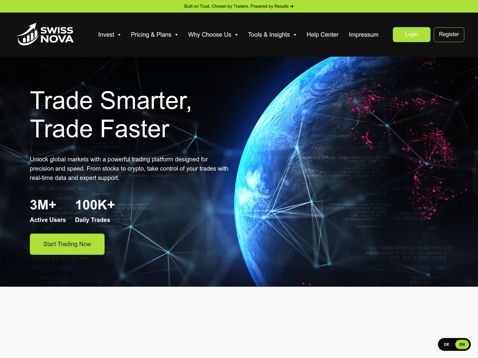 Screenshot of swissnova.org