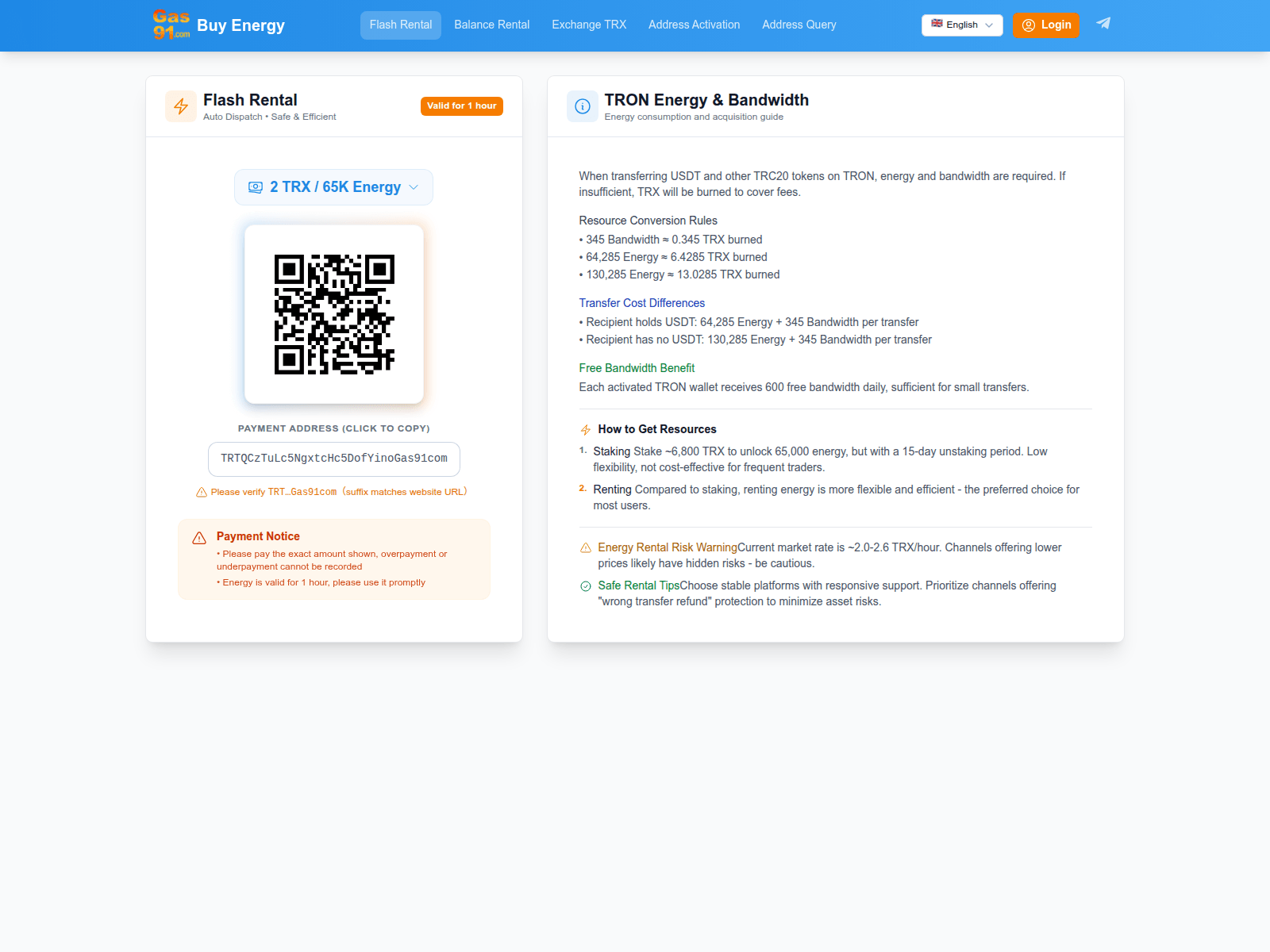 Screenshot of gas91.com