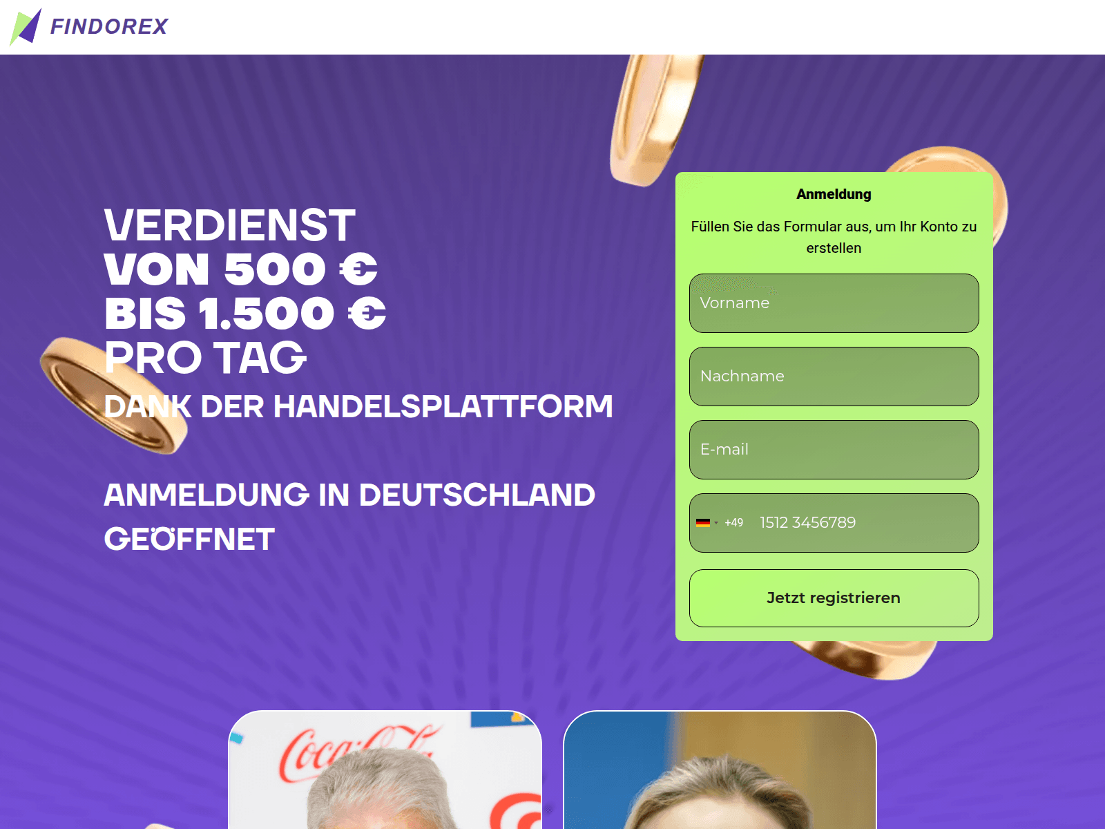Screenshot of findorex-ivest.com