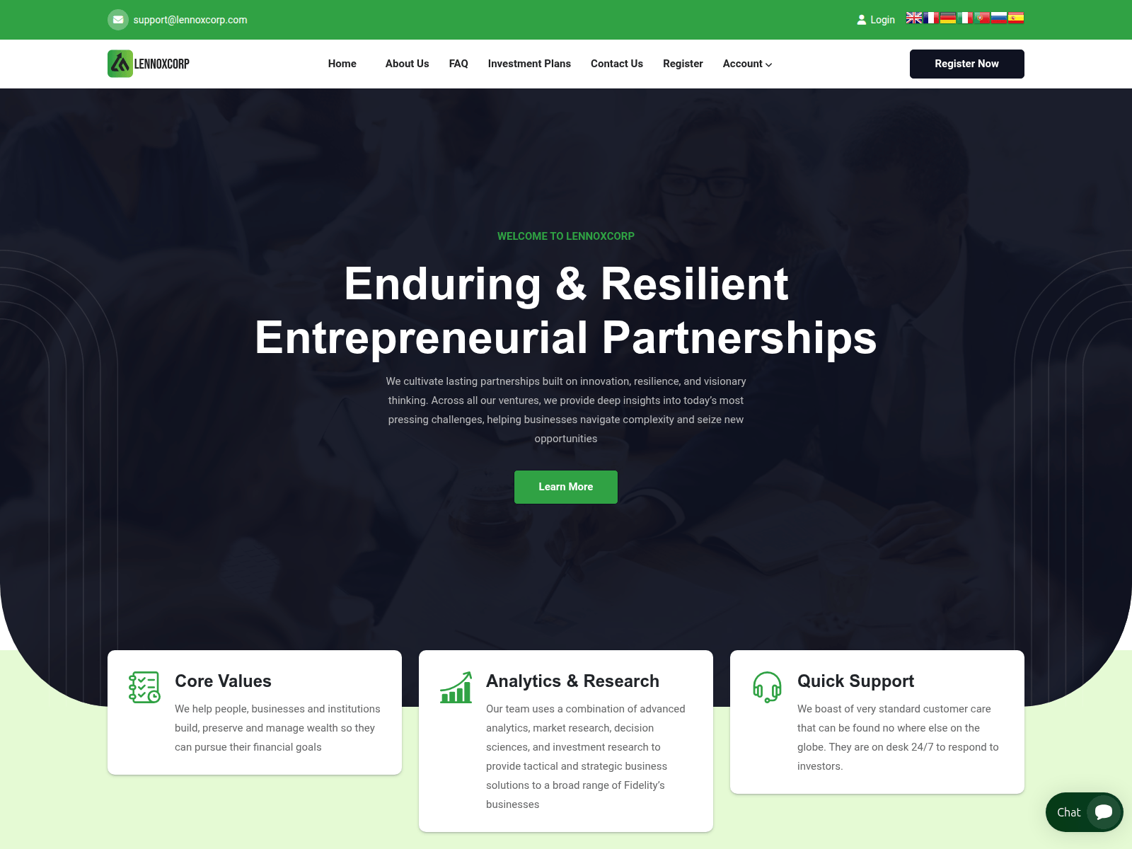 Screenshot of lennoxcorp.com