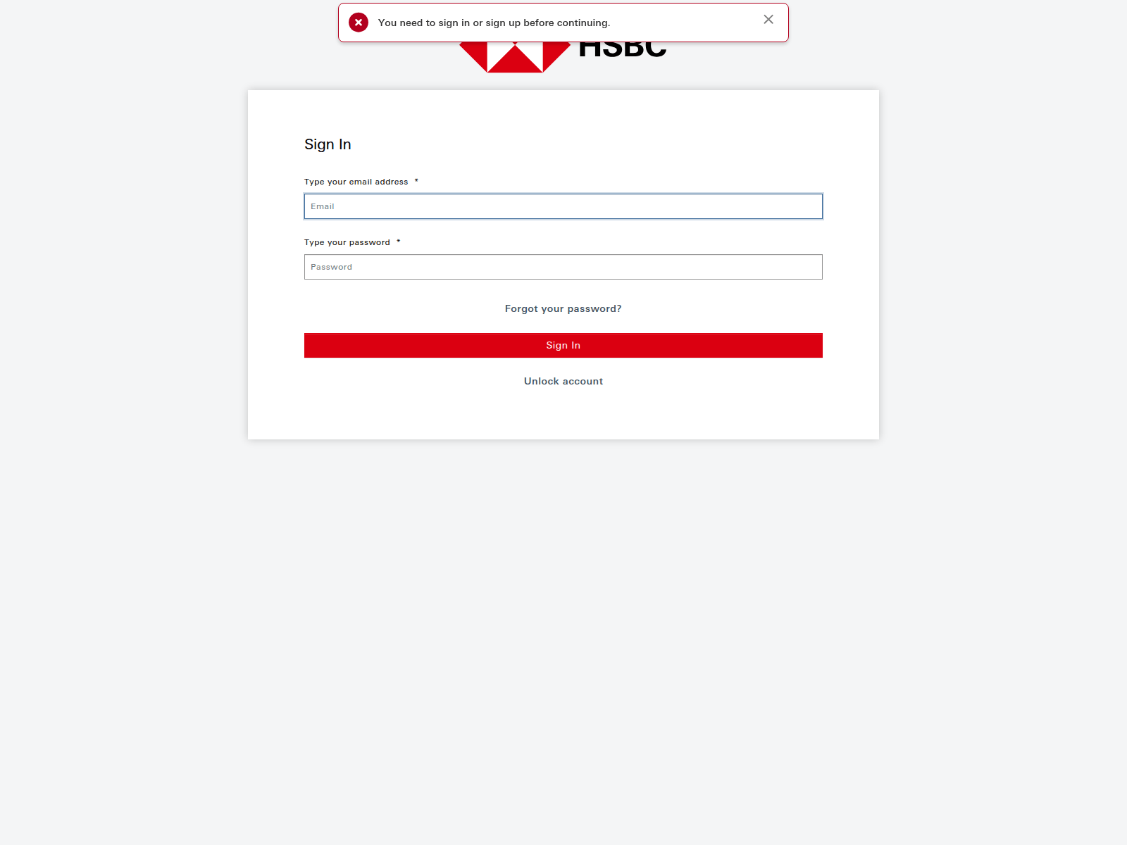 Screenshot of hsbc6.cashanalytics.com