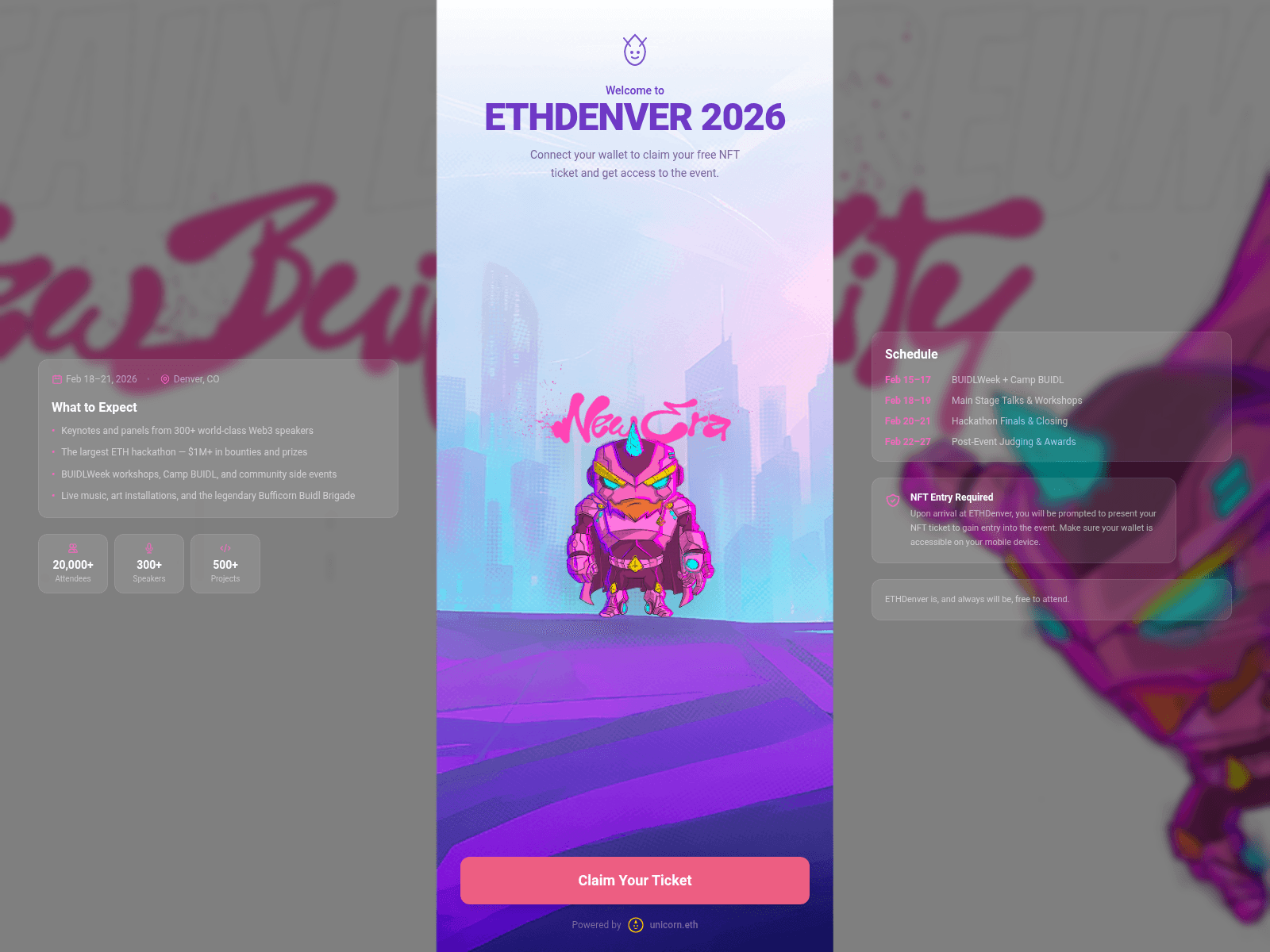 Screenshot of ticket-ethdenver.com