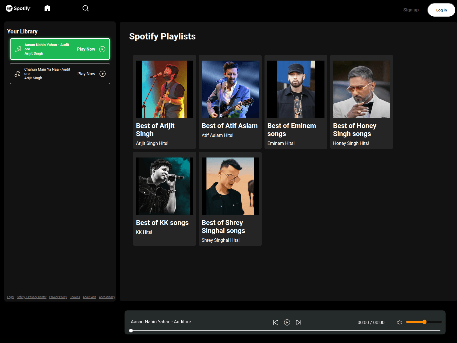 Screenshot of spotifysm.netlify.app