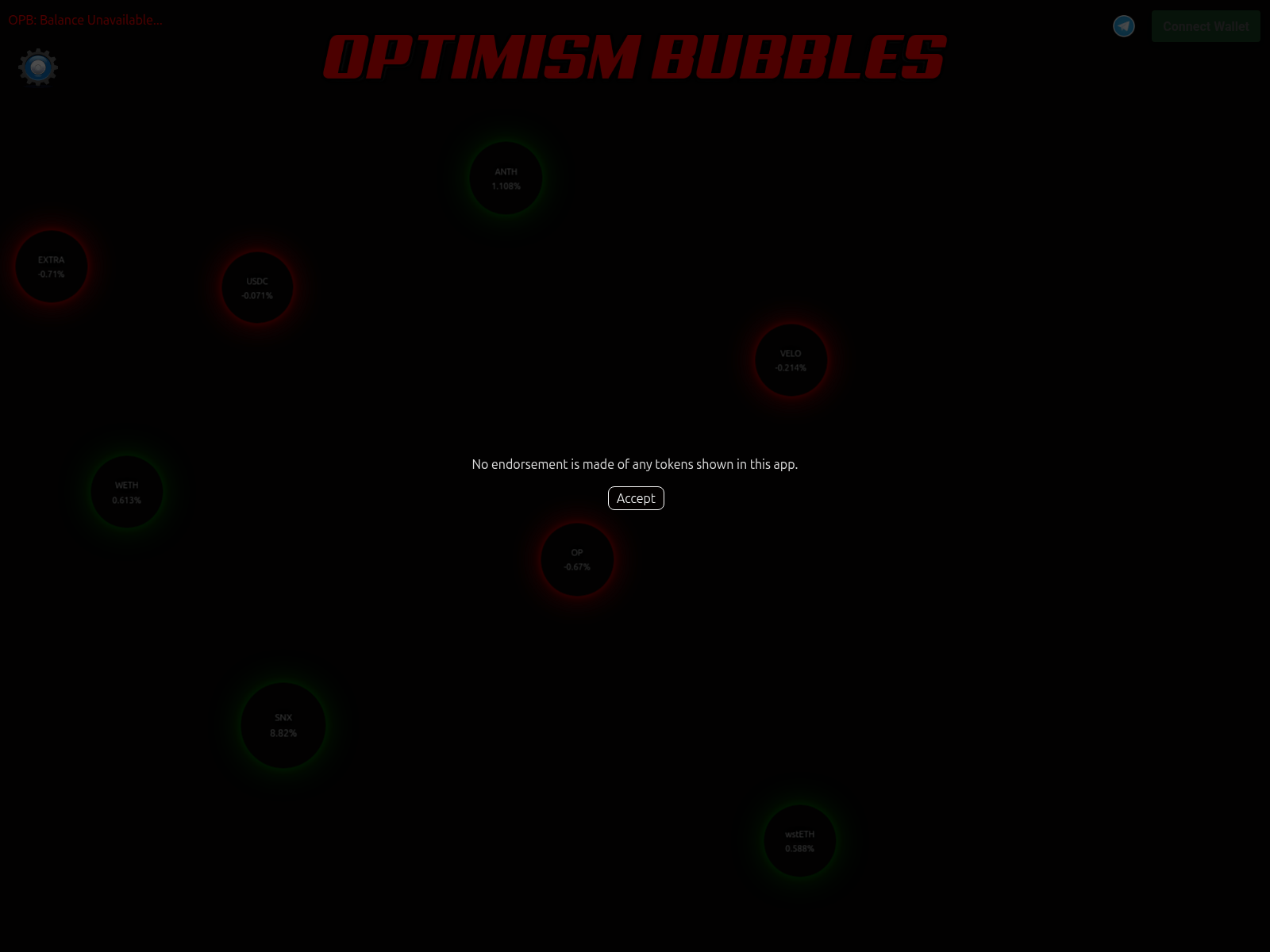 Screenshot of optimismchainbubbles.pages.dev