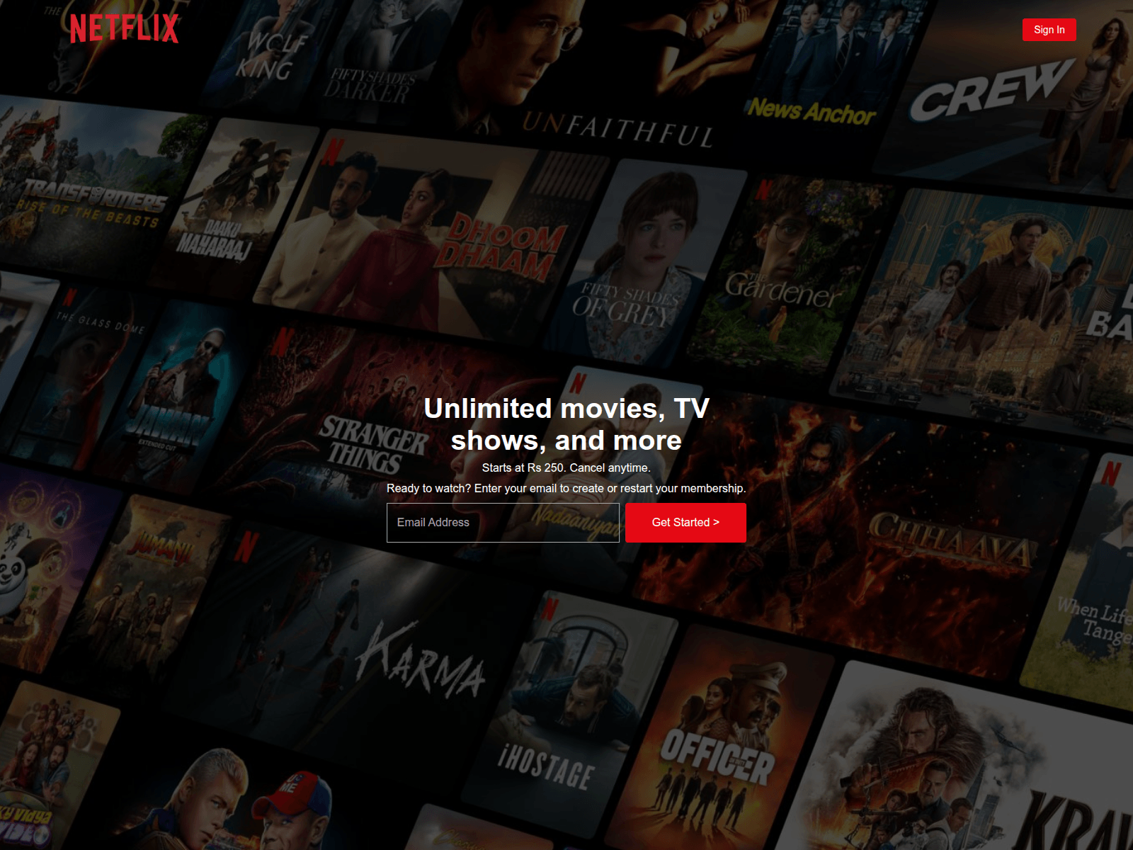 Screenshot of netflix-nine-lovat.vercel.app