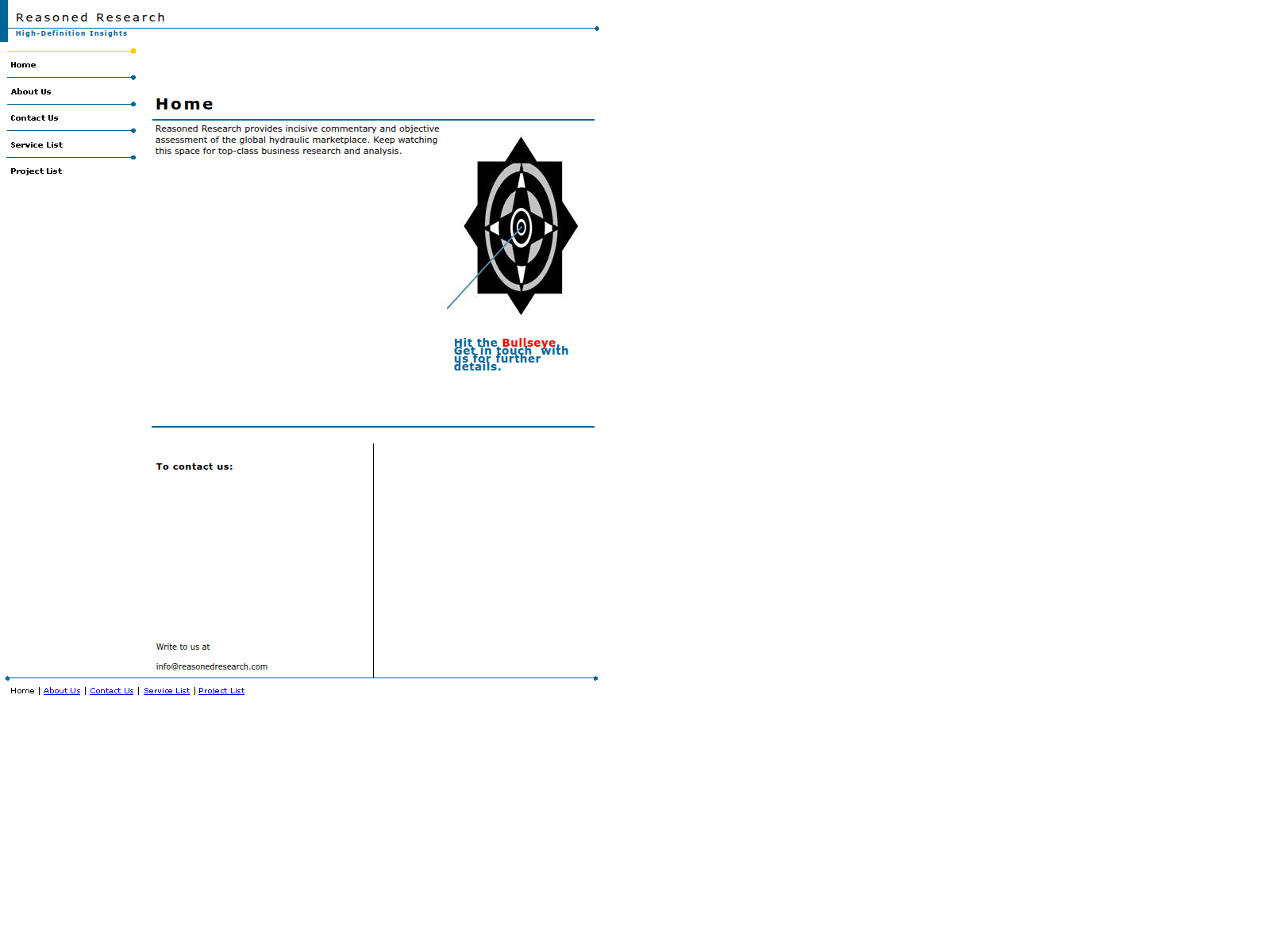 Screenshot of reasonedresearch.com
