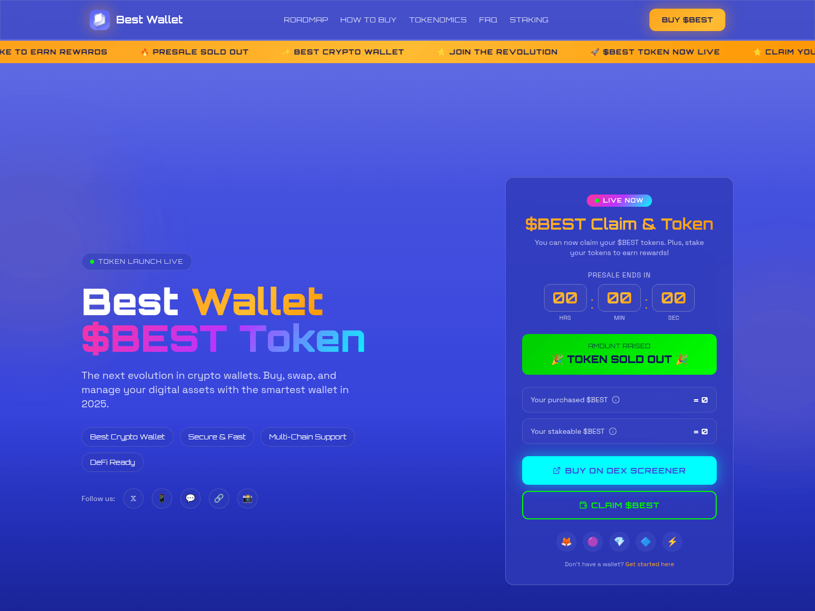 Screenshot of bestlivetoken.com