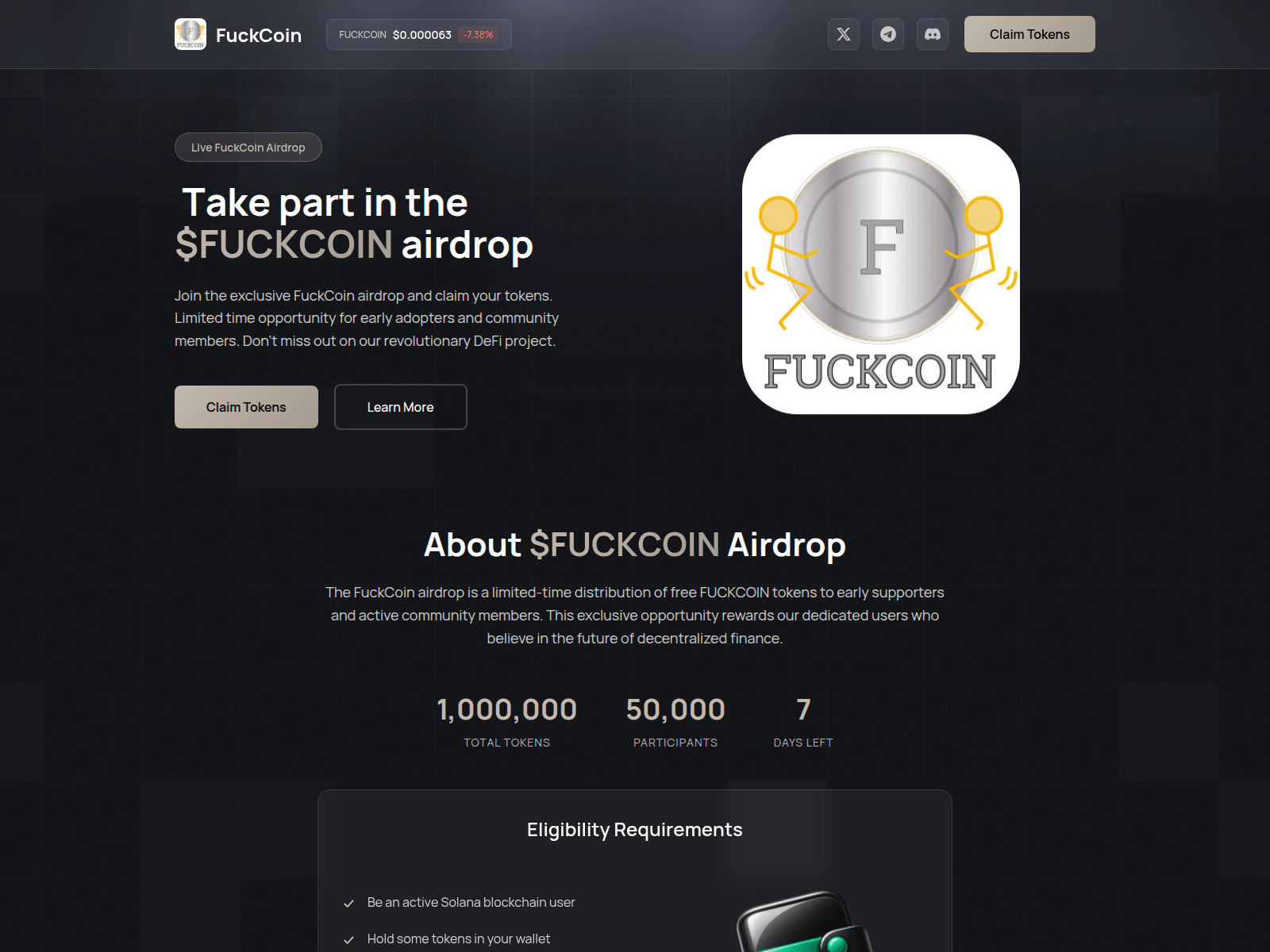 Screenshot of events-fuckcoins.xyz