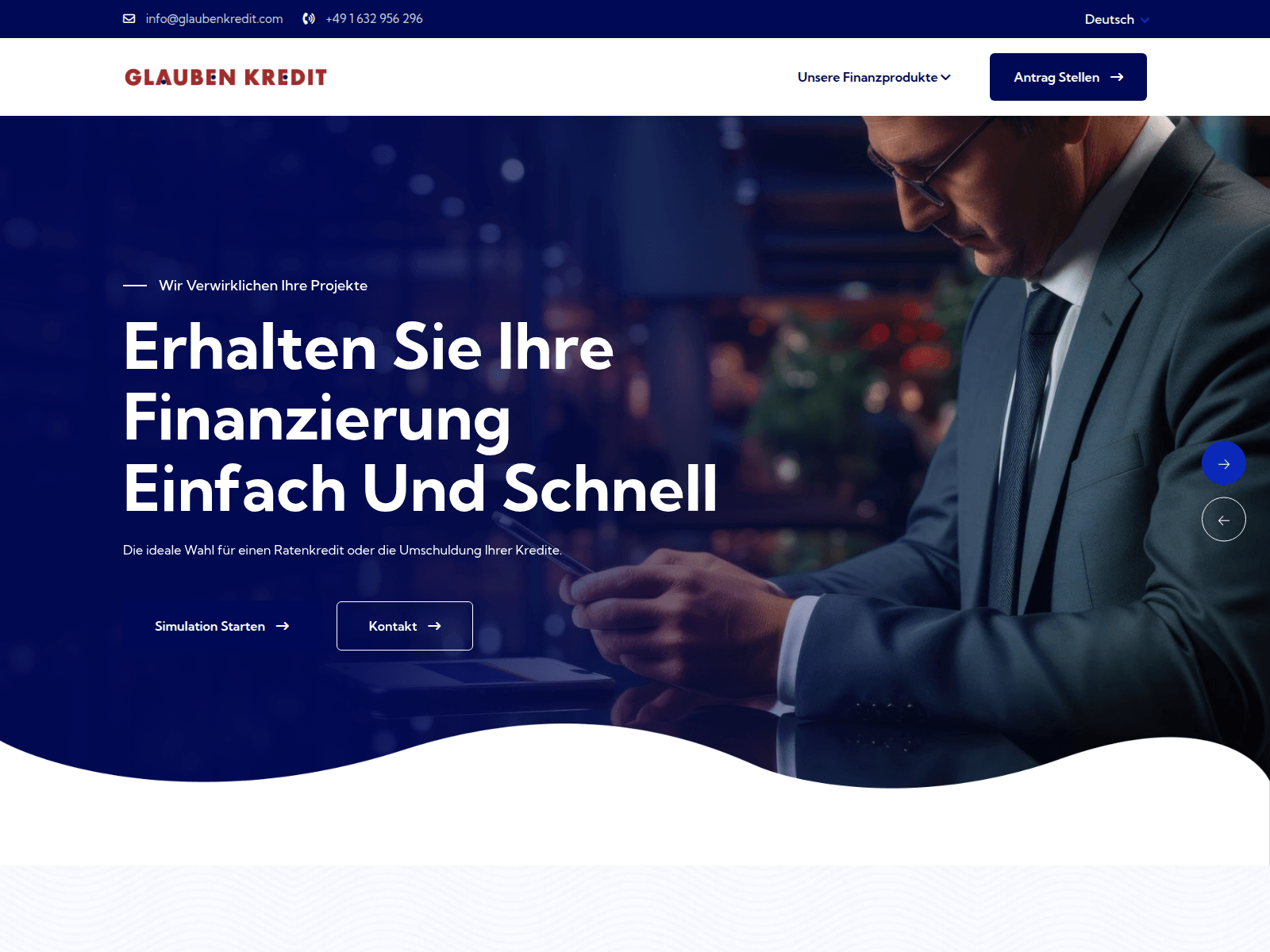 Screenshot of glaubenkredit.com