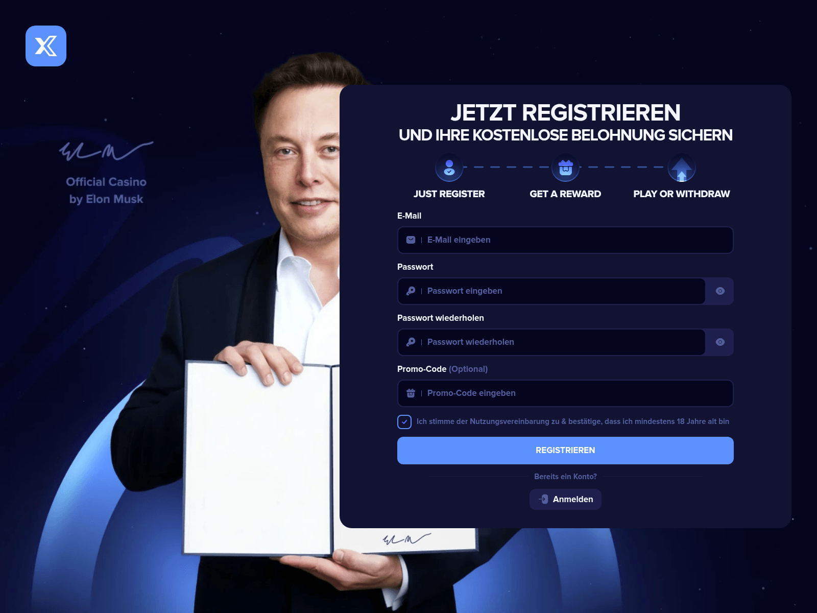 Screenshot of x-casino.cc
