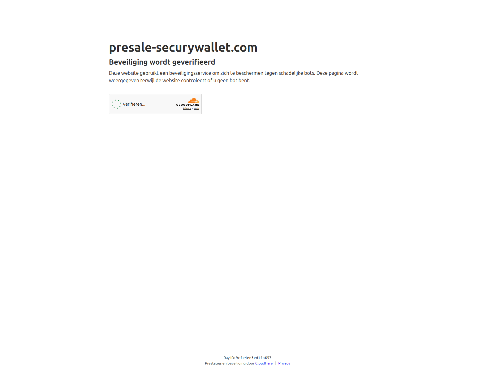 Screenshot of presale-securywallet.com