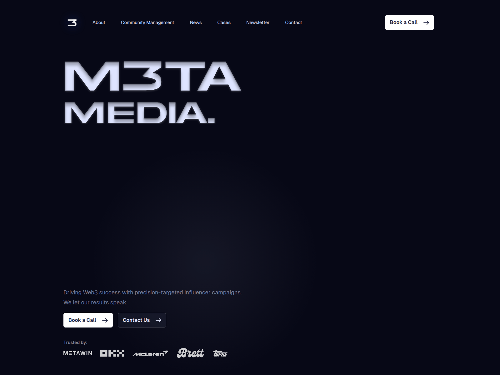 Screenshot of m3tamedia.com