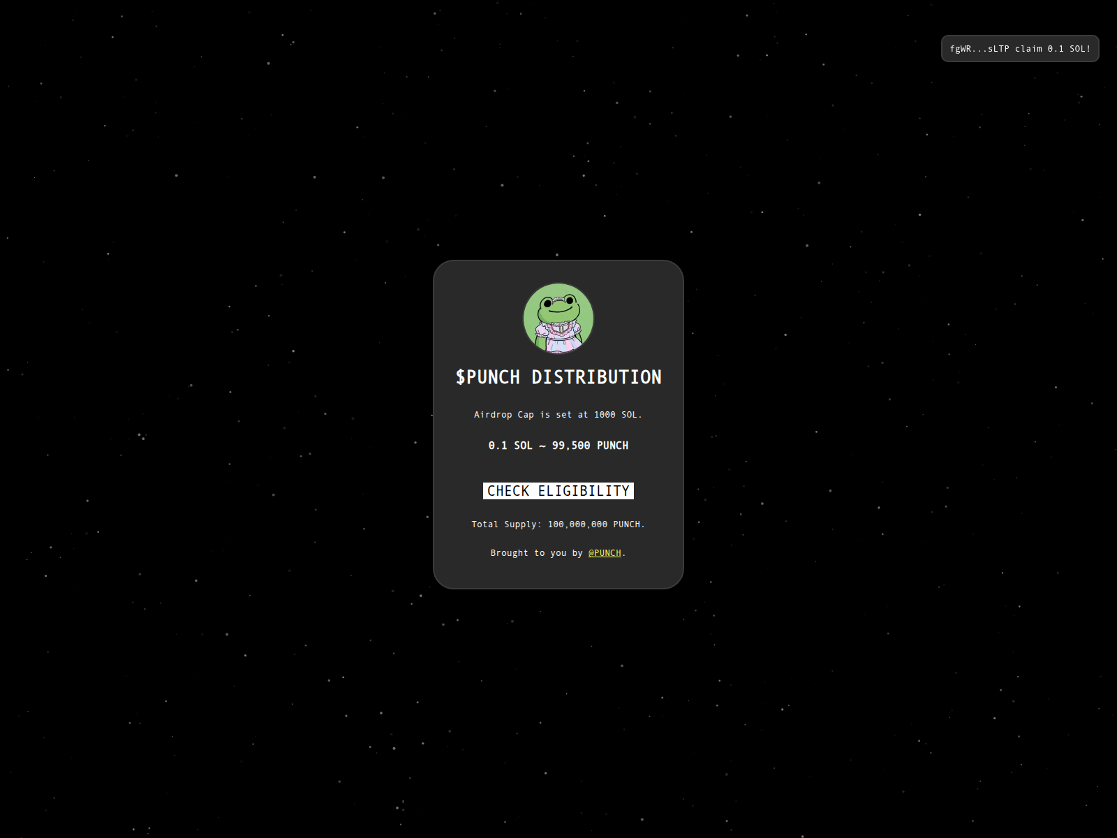 Screenshot of punch-allocation.xyz