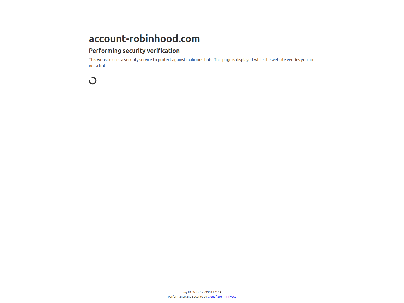 Screenshot of account-robinhood.com